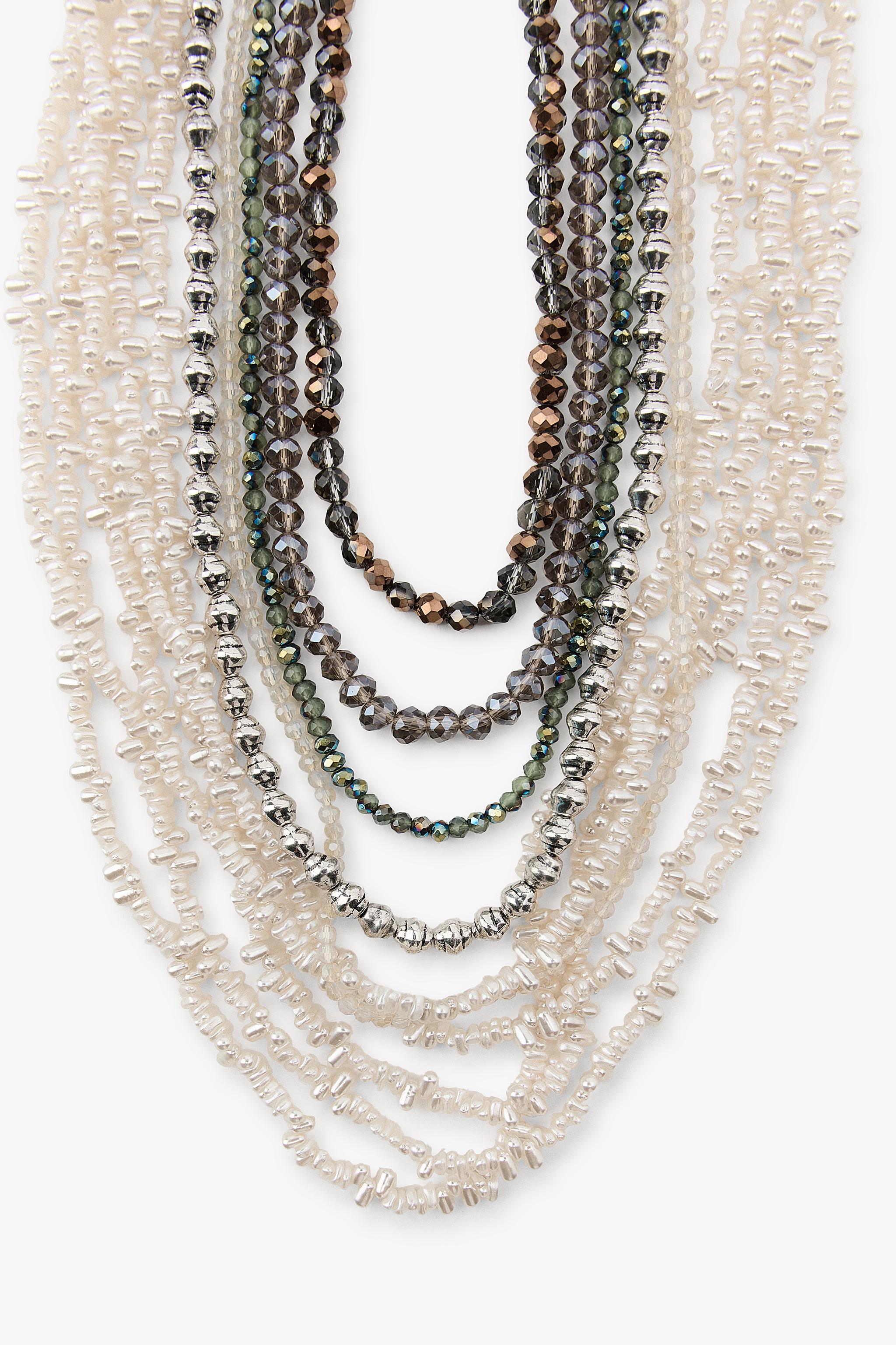 2-PACK OF BEADED PEARL NECKLACES