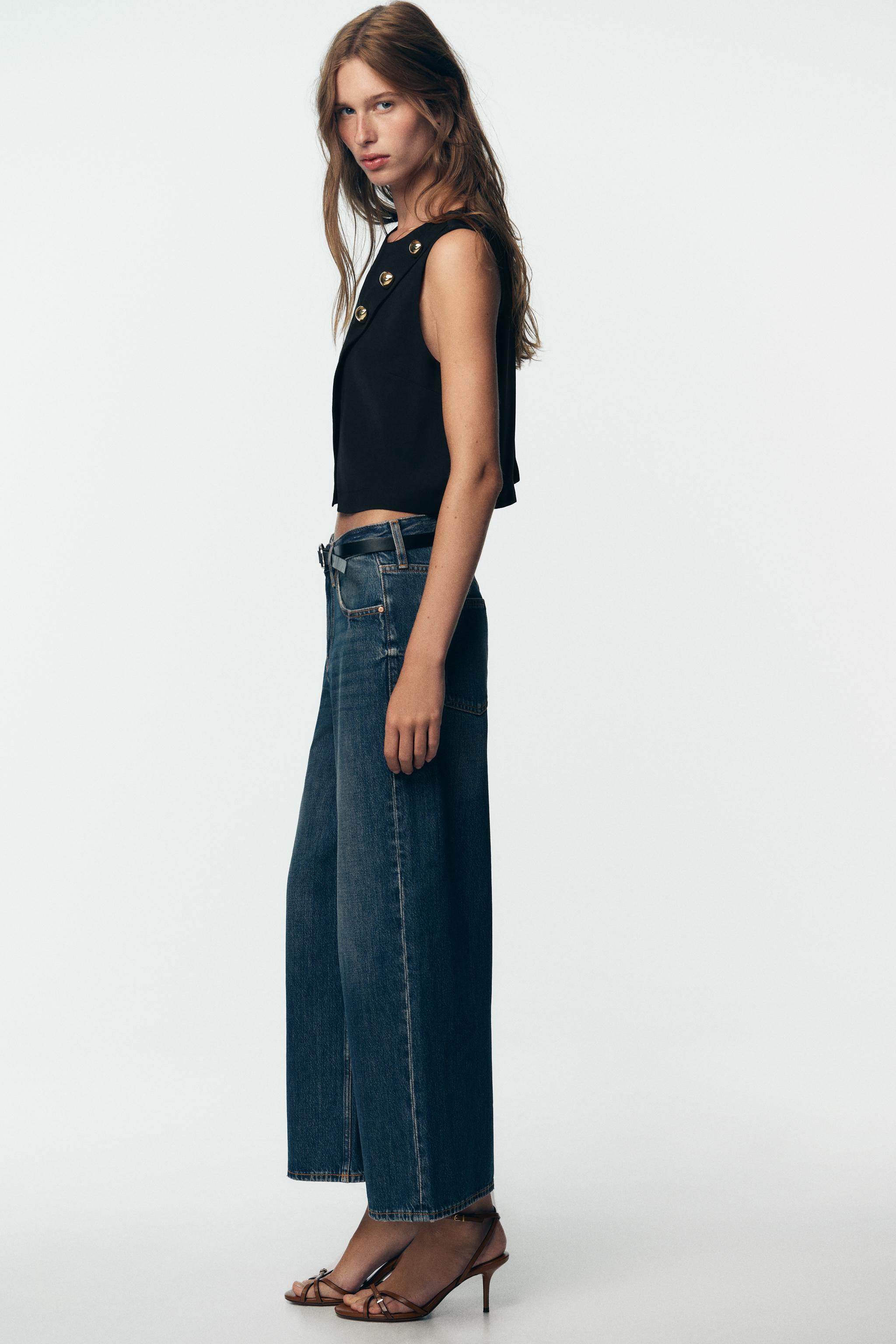 Z1975 HIGH-WAISTED CULOTTE JEANS WITH BELT