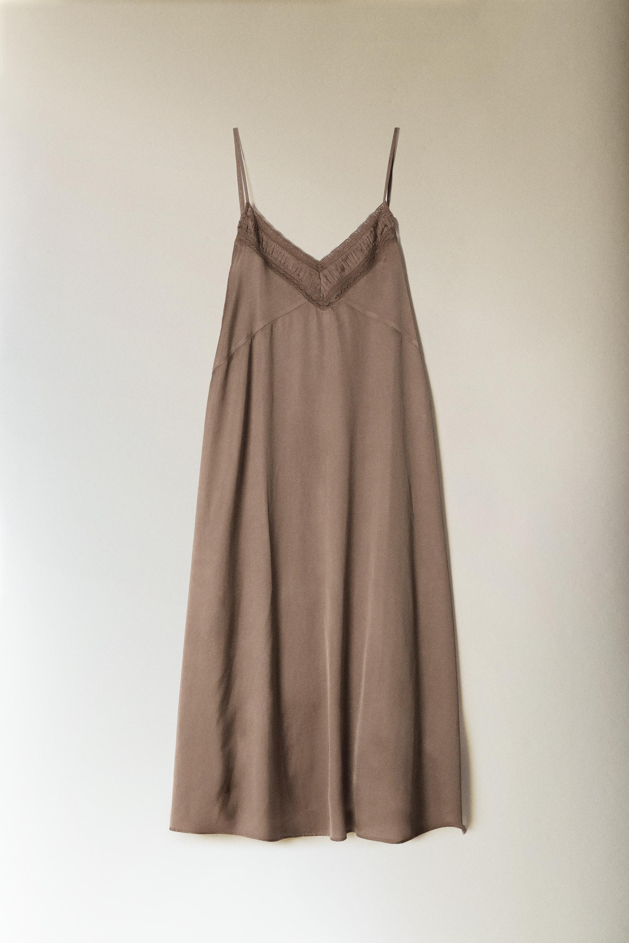 GATHERED SATEEN NIGHTGOWN