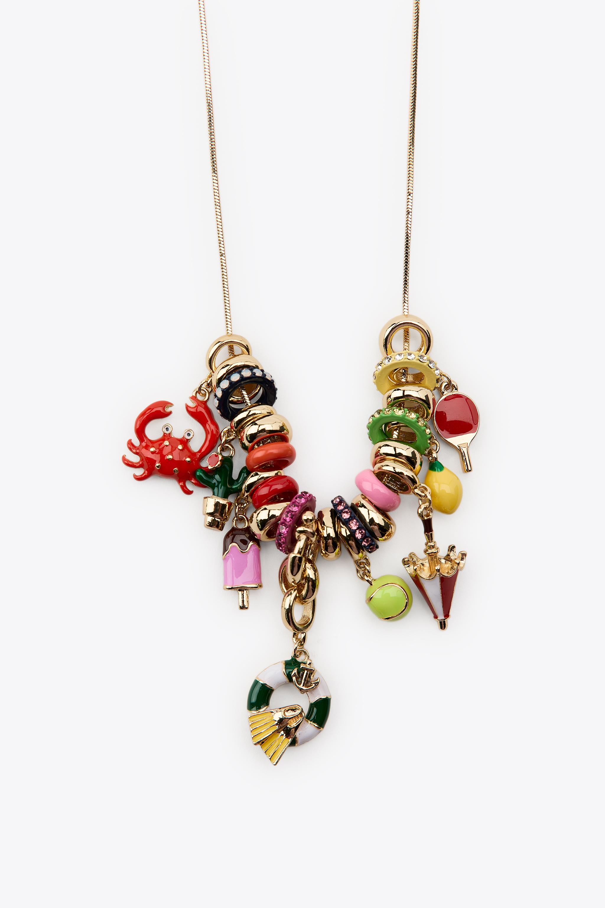 PACK OF 2 METAL CHARM NECKLACES