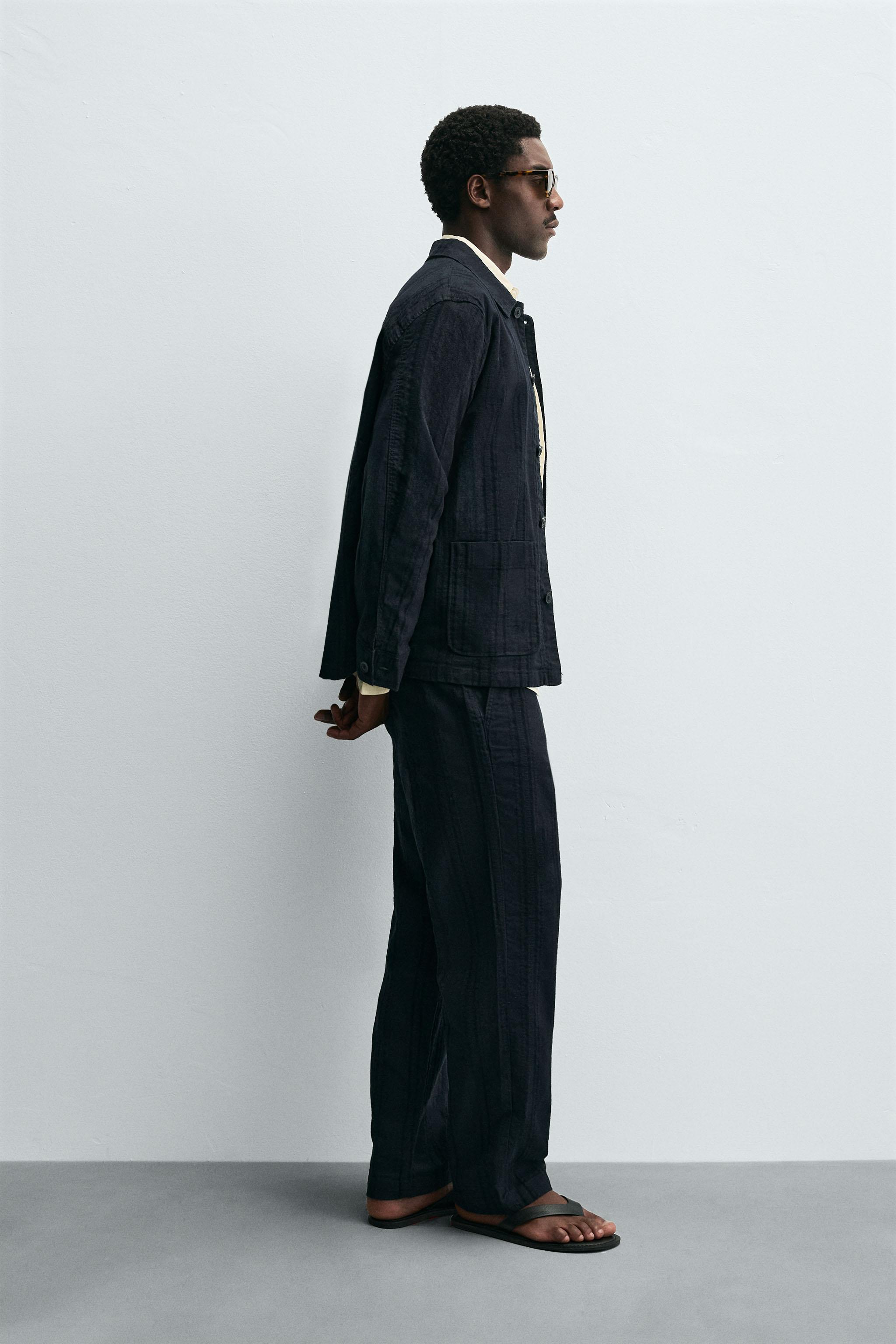 STRIPED JACQUARD OVERSHIRT