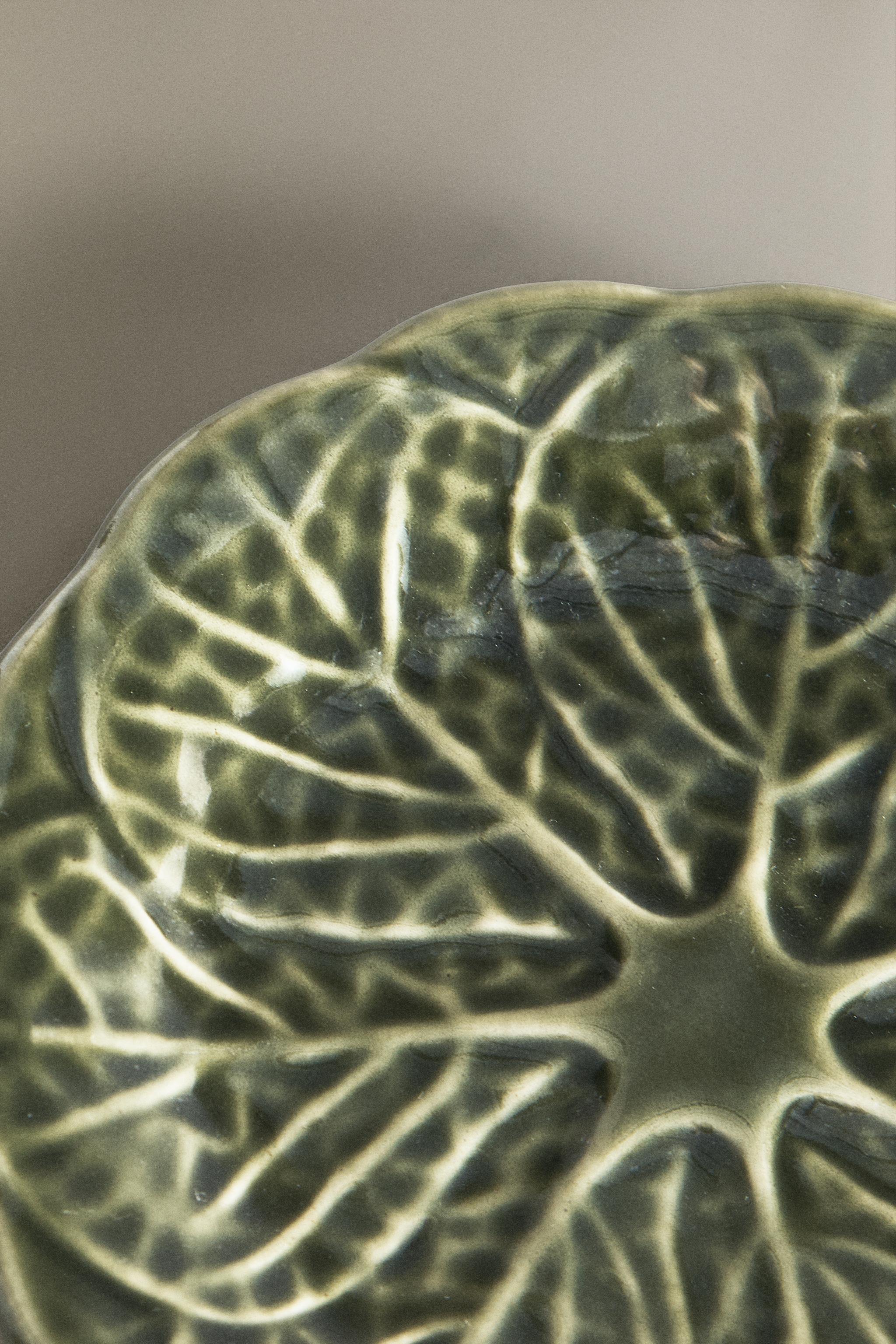 STONEWARE CABBAGE  SIDE PLATE