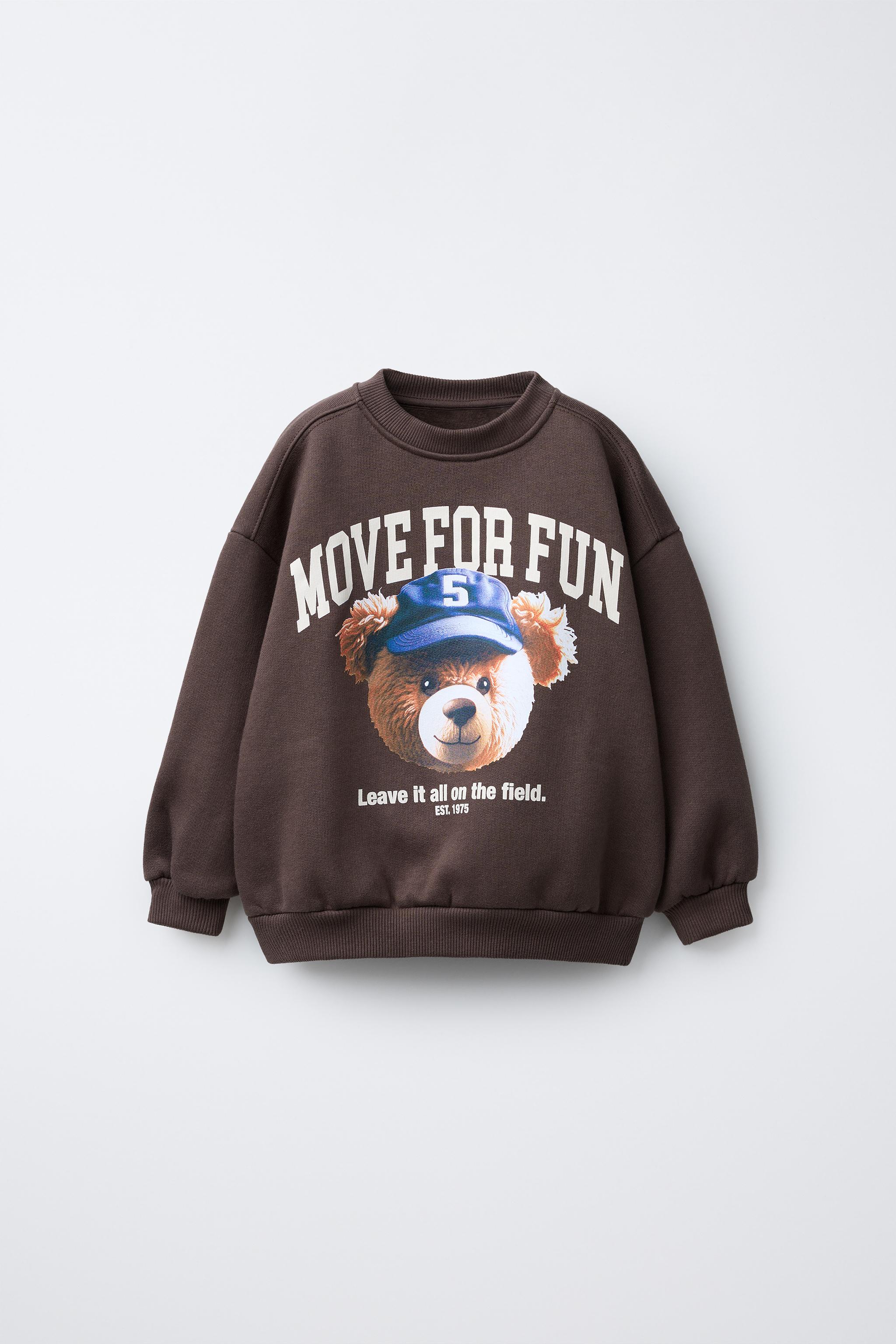 BEAR PRINT SWEATSHIRT