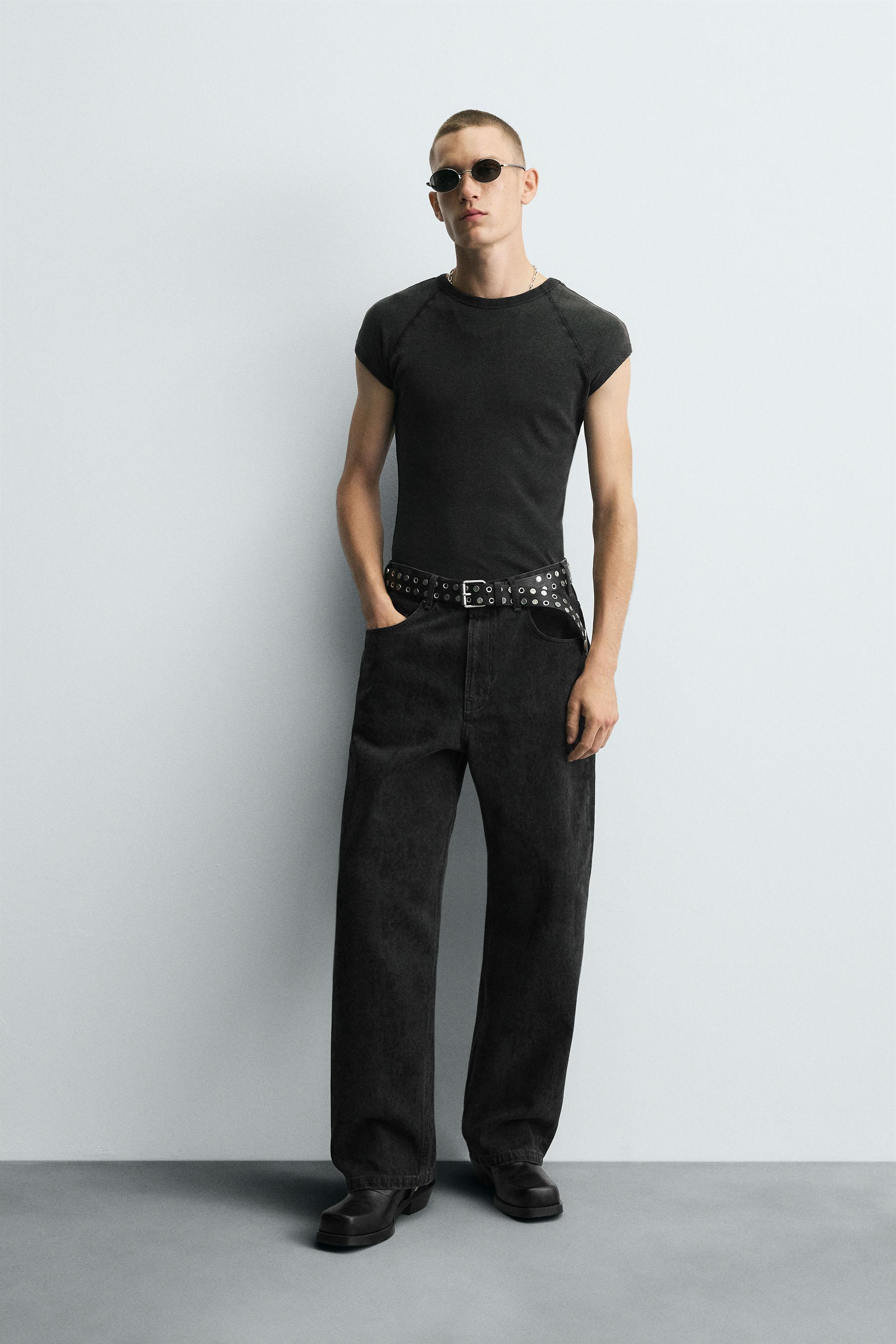 PRINTED BAGGY FIT JEANS