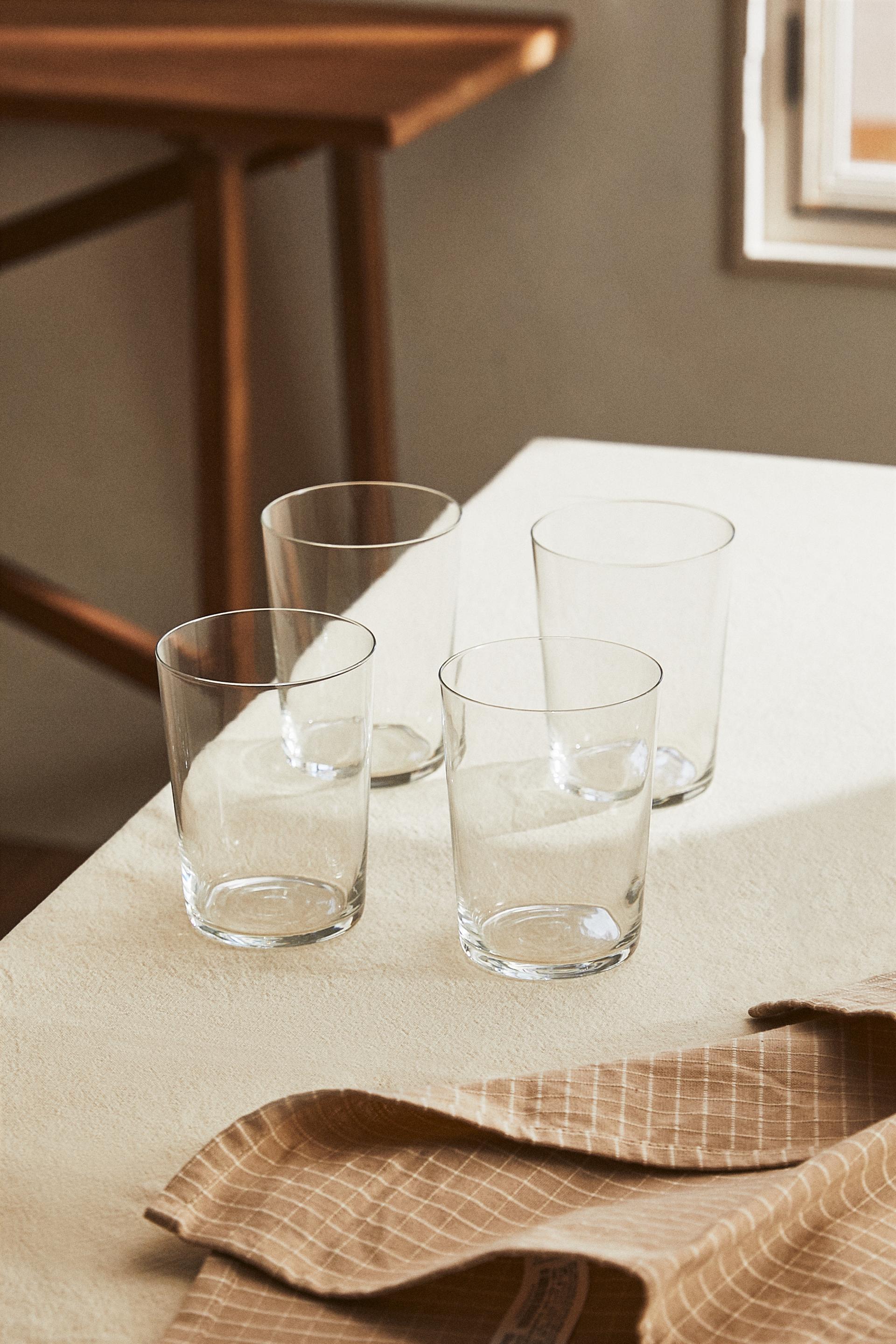 SET OF TALL GLASS TUMBLERS (SET OF 4)