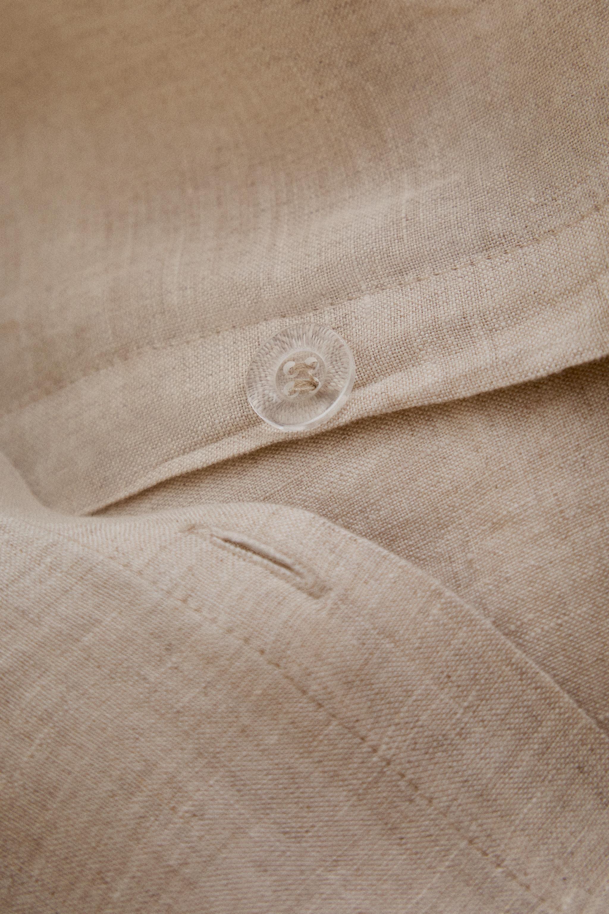WASHED LINEN DUVET COVER (160 GxM²)