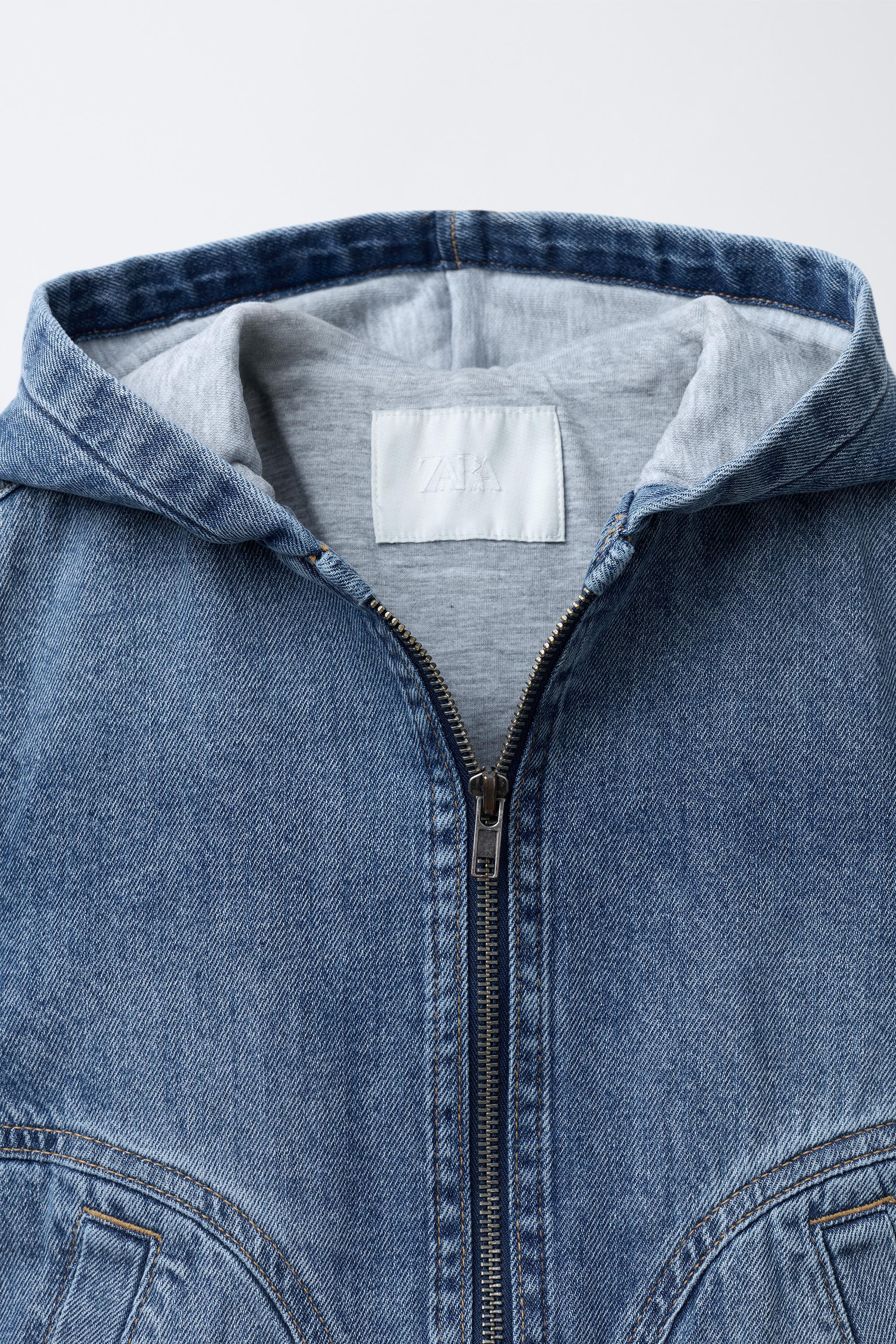 HOODED DENIM JACKET