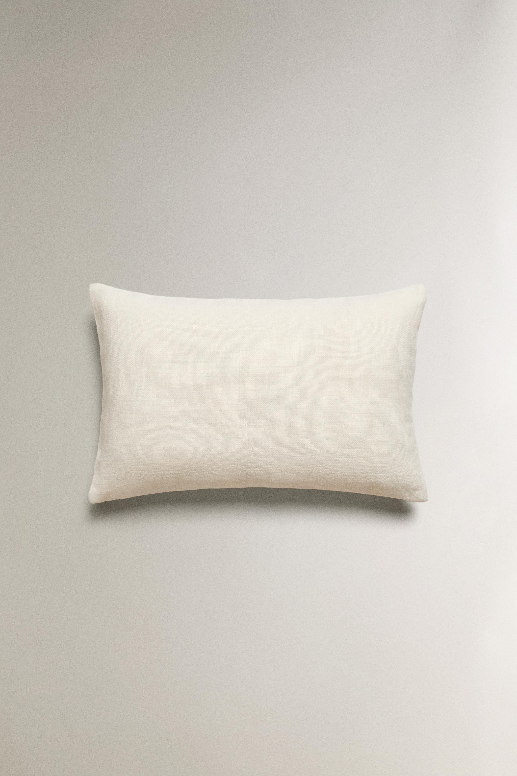 PLAIN LINEN THROW PILLOW COVER