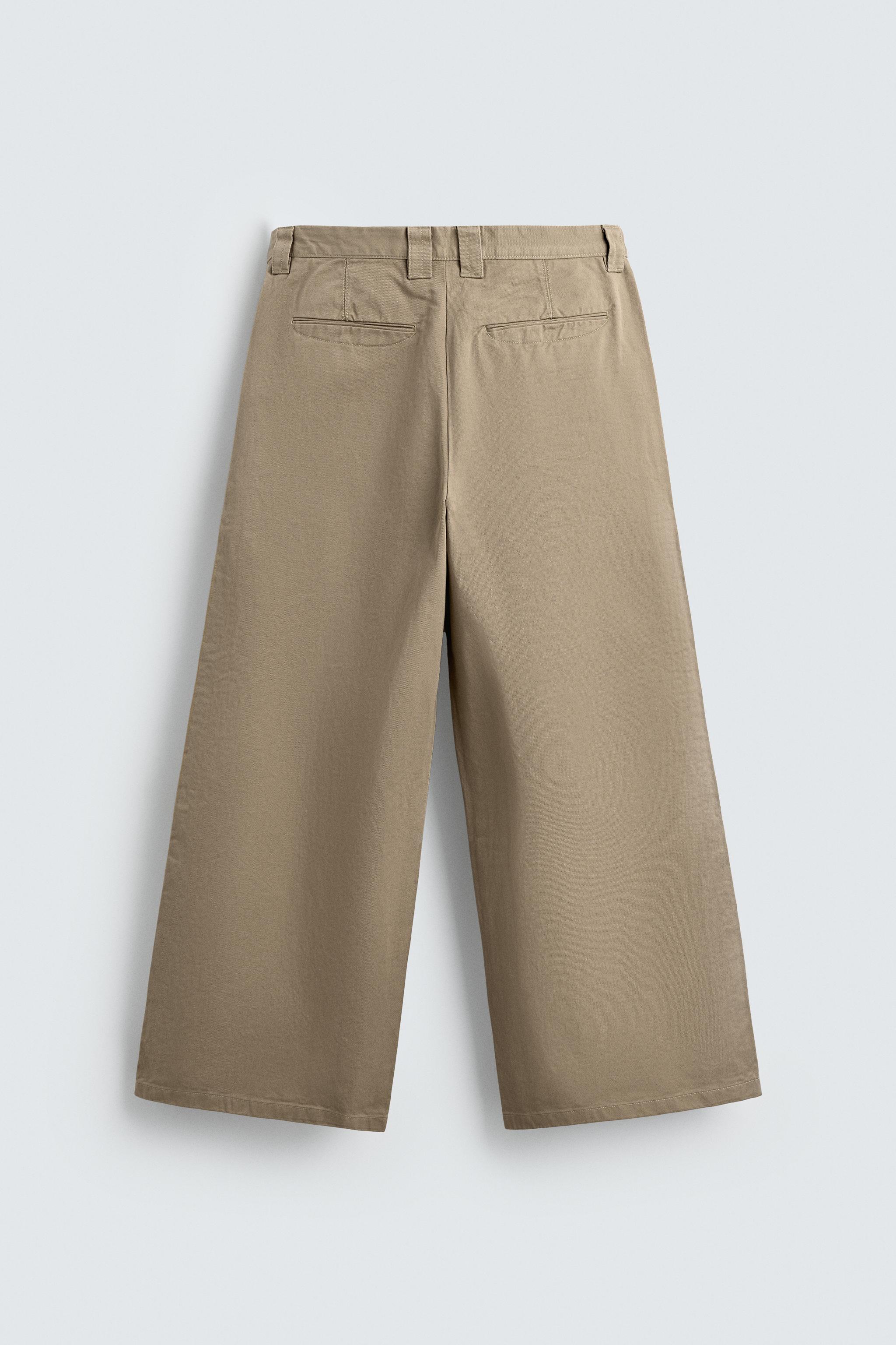 WIDE BAGGY FIT CHINO PANTS