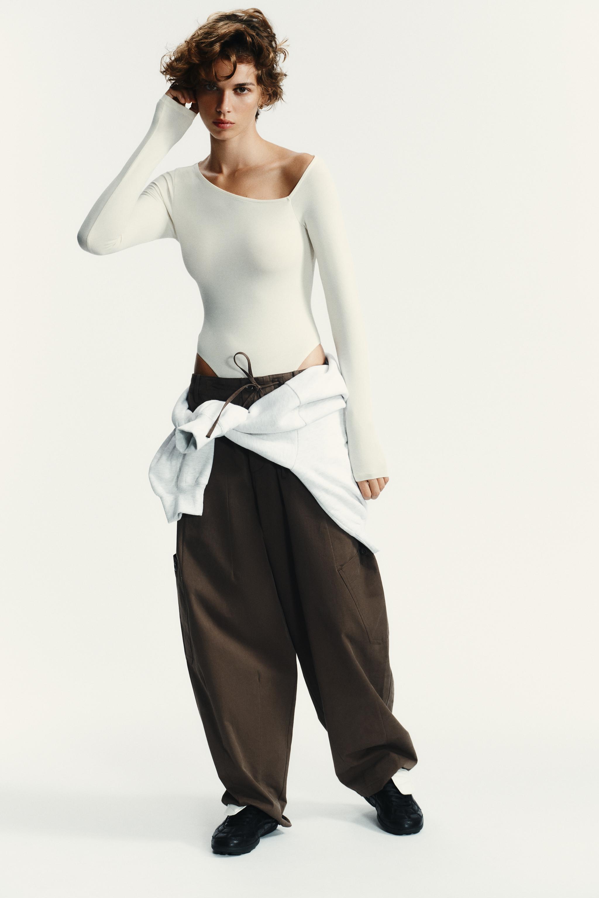 ASYMMETRIC LONG SLEEVE BODYSUIT