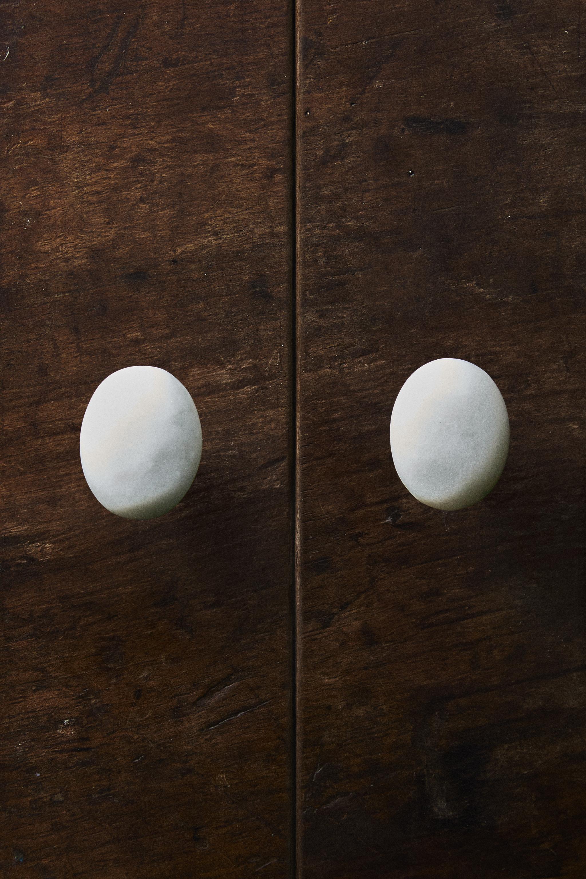 SET OF OVAL MARBLE KNOBS (SET OF 2)