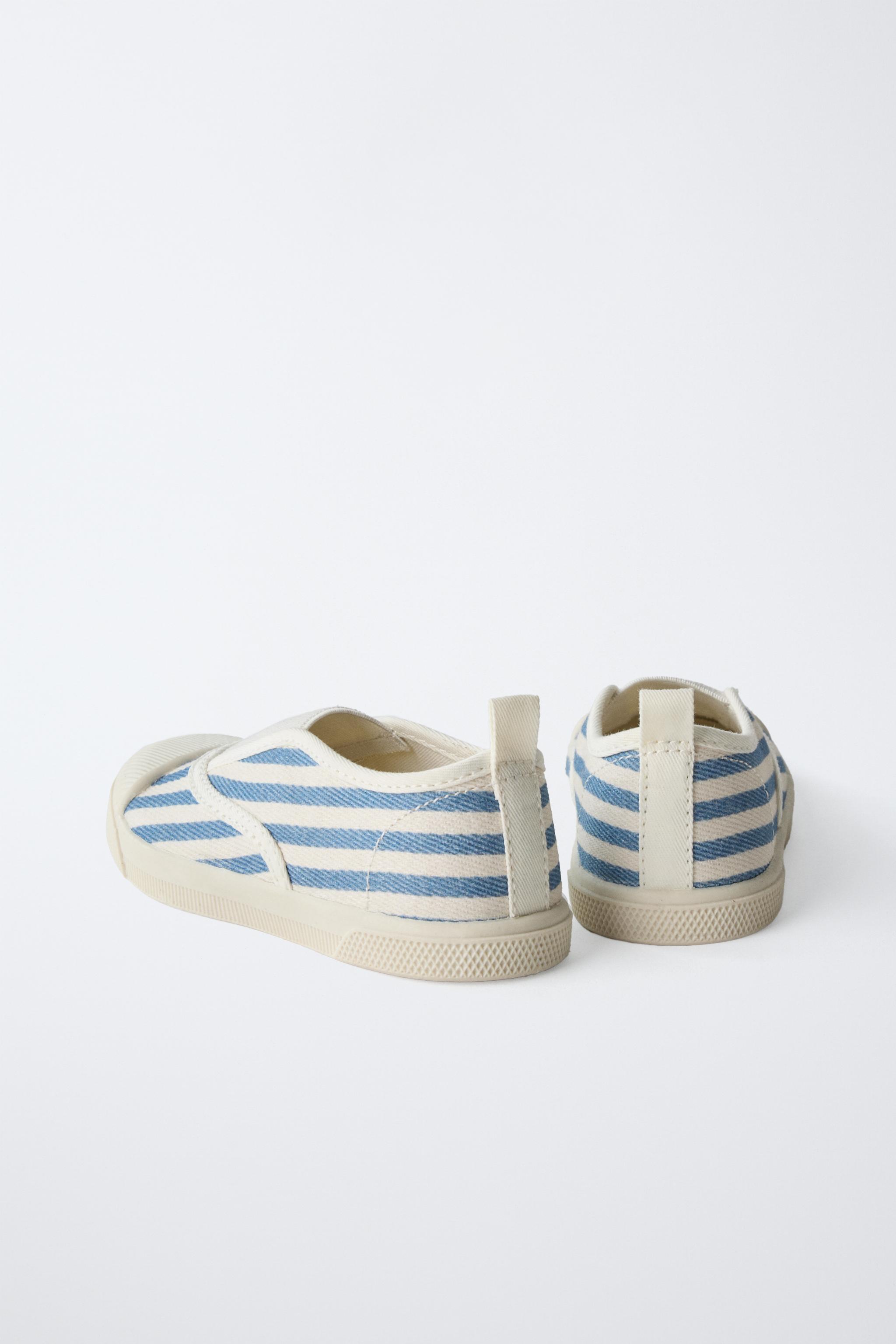 STRIPED COTTON SNEAKERS