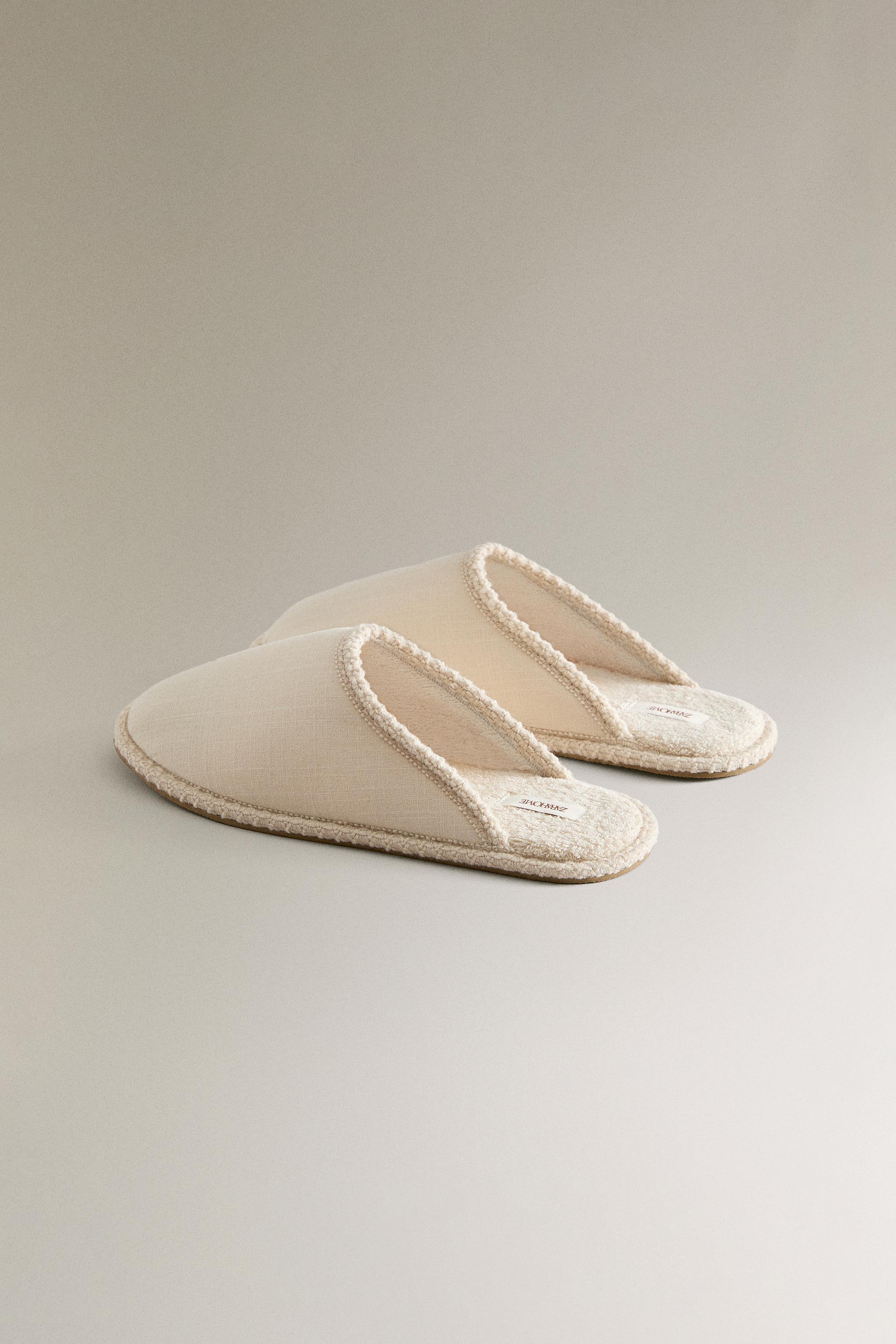 COTTON MULE SLIPPERS