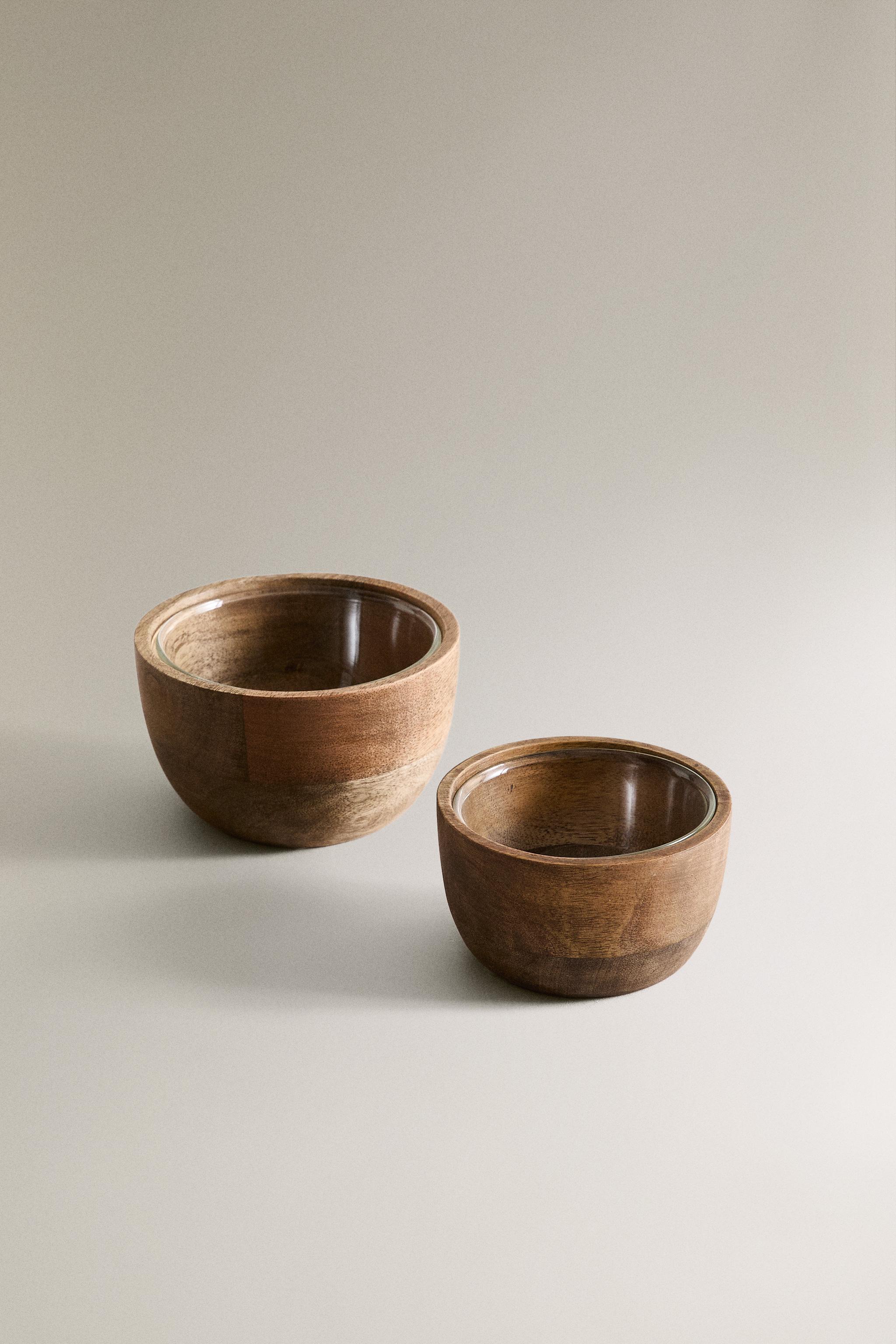 GLASS AND MANGO BOWL