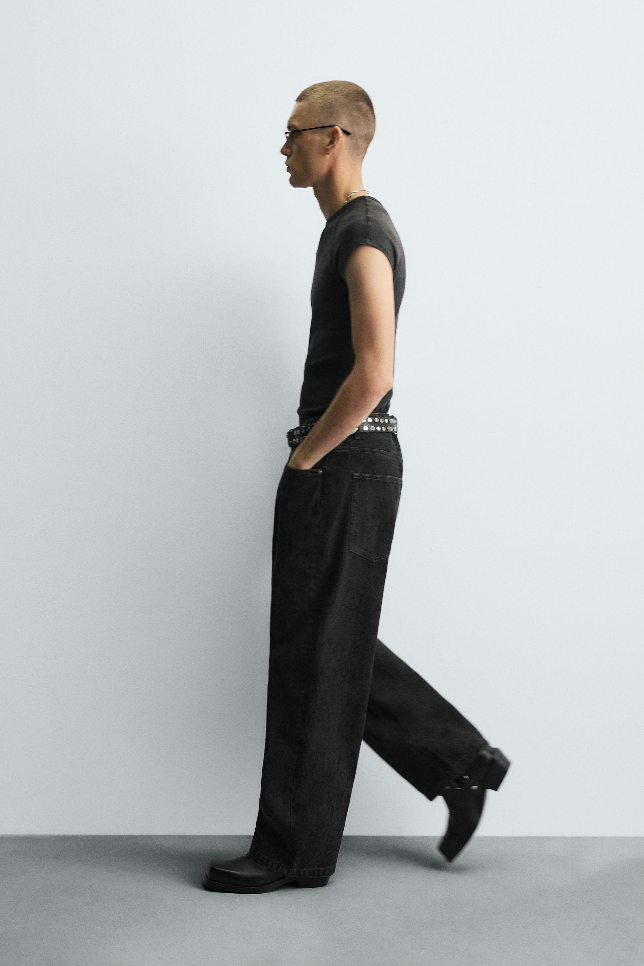 PRINTED BAGGY FIT JEANS