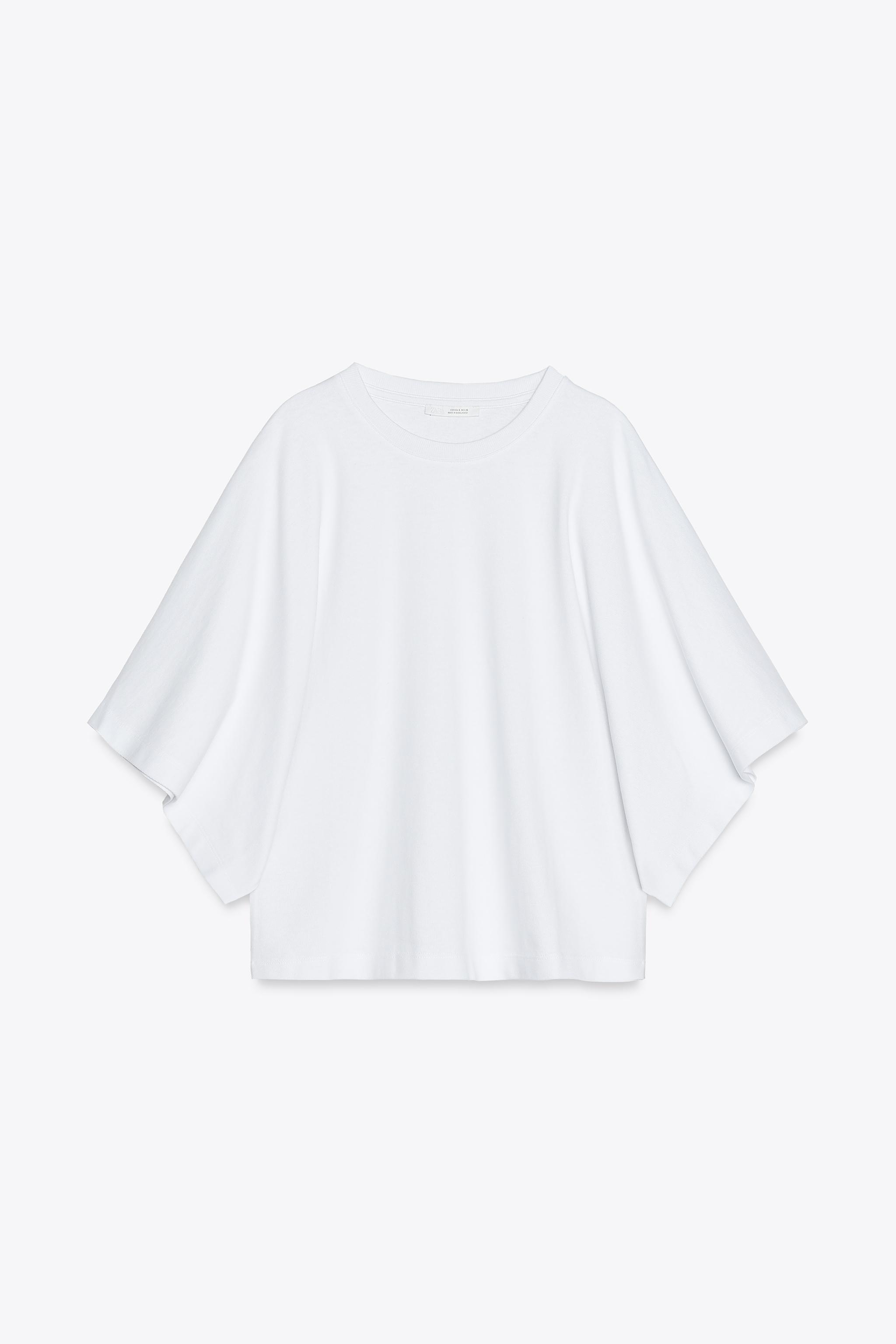 WASHED CAPE SLEEVE T-SHIRT