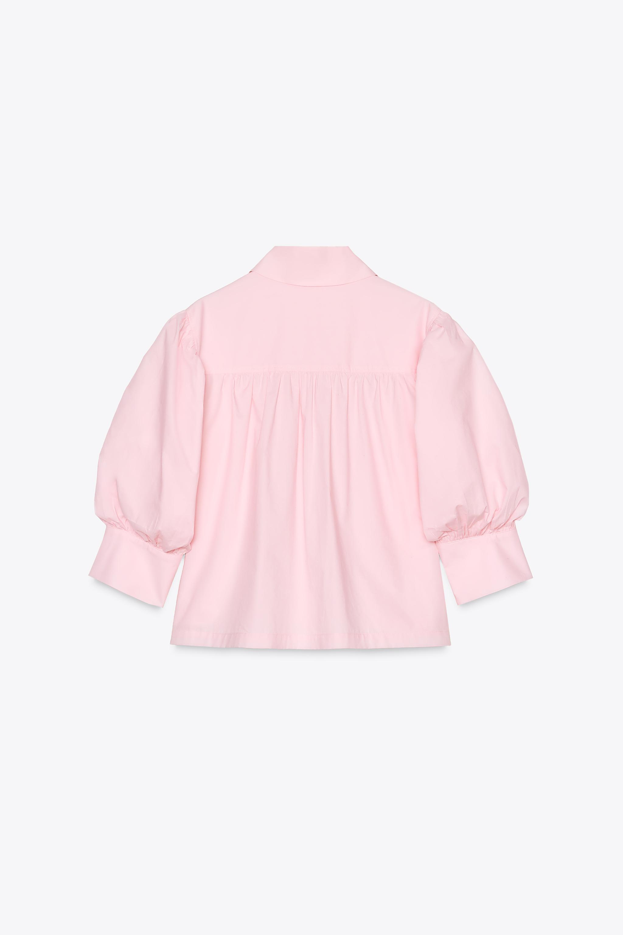 ZW COLLECTION POPLIN BALLOON SLEEVE SHIRT