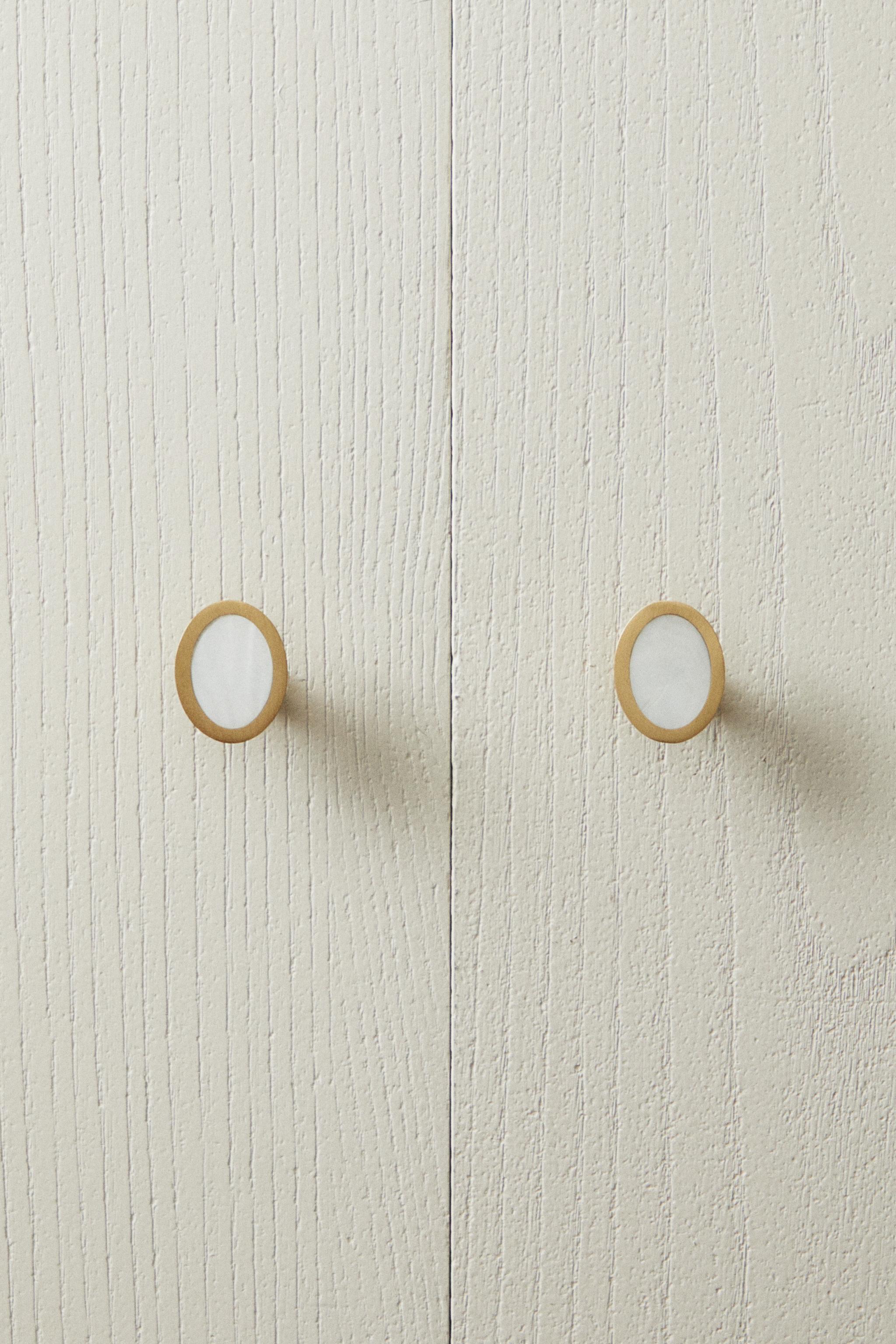 SET OF OVAL MOTHER-OF-PEARL KNOBS (SET OF 2)