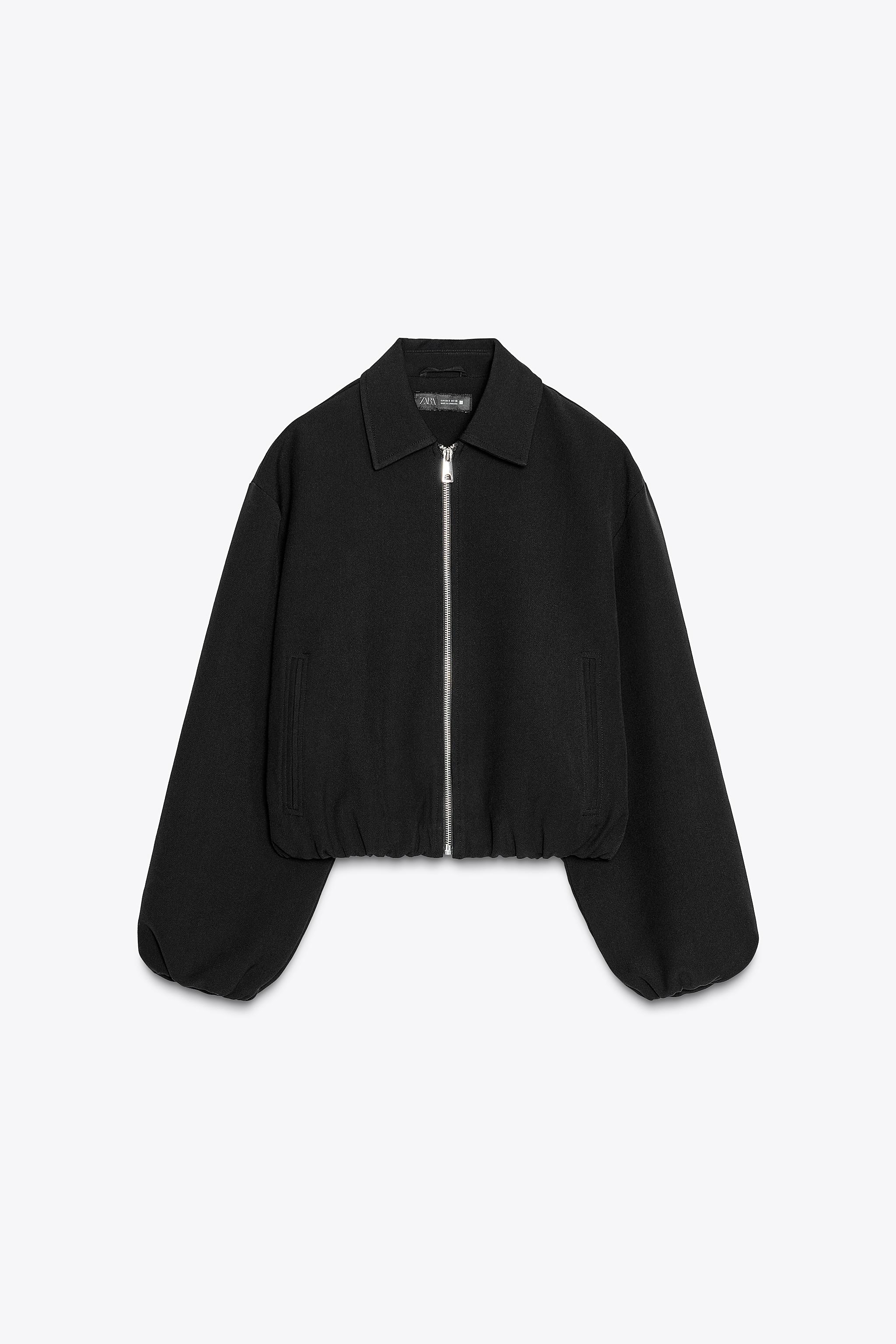 PUFFED ZIPPERED BOMBER JACKET