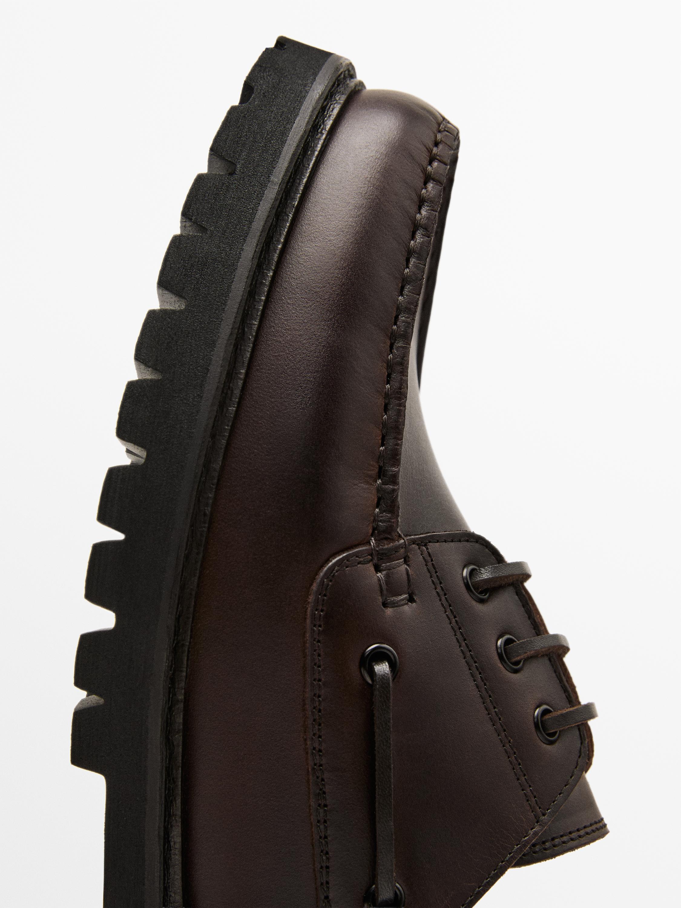 Nappa loafers with track sole