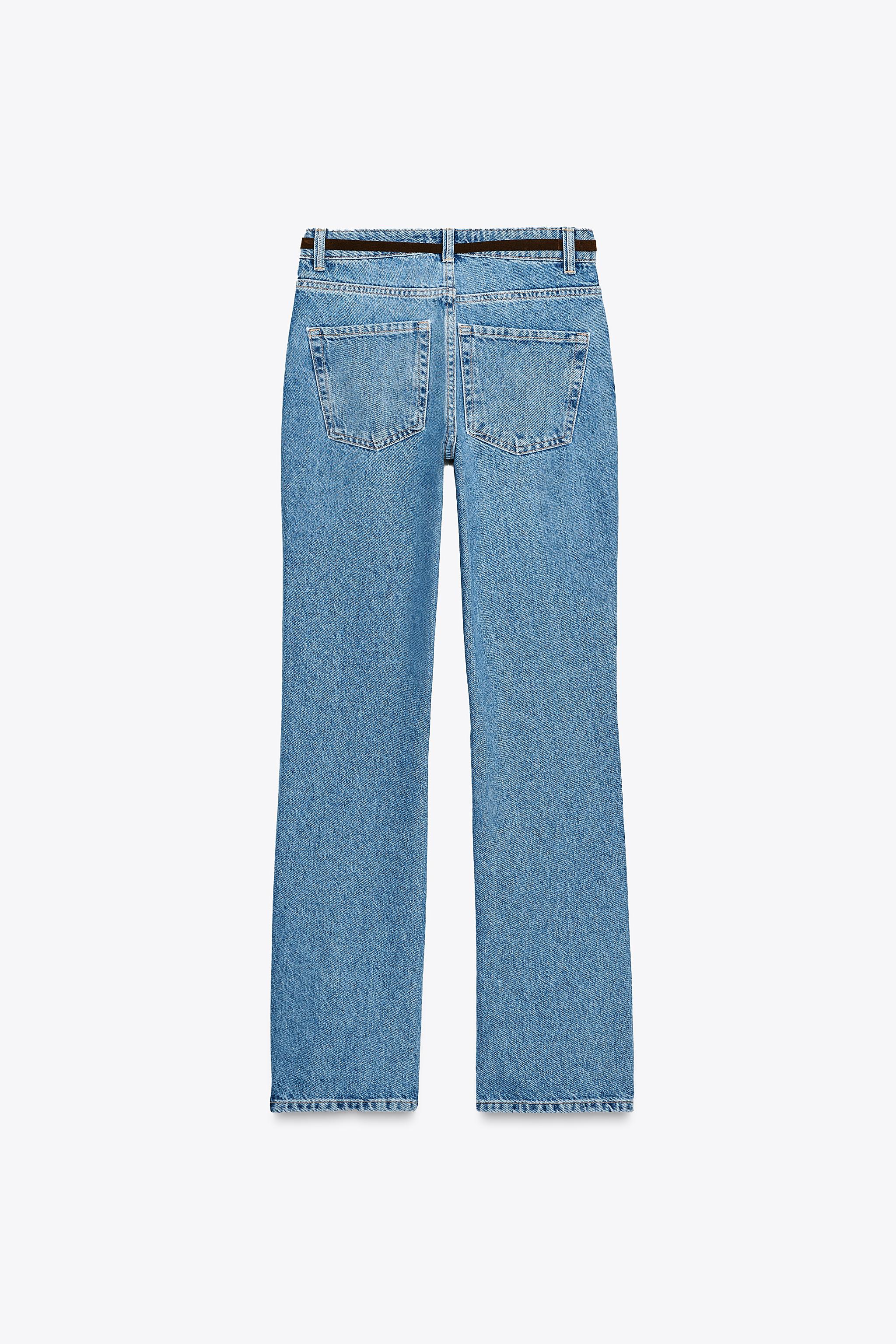 Z1975 90'S HIGH-WAISTED STRAIGHT BELTED JEANS
