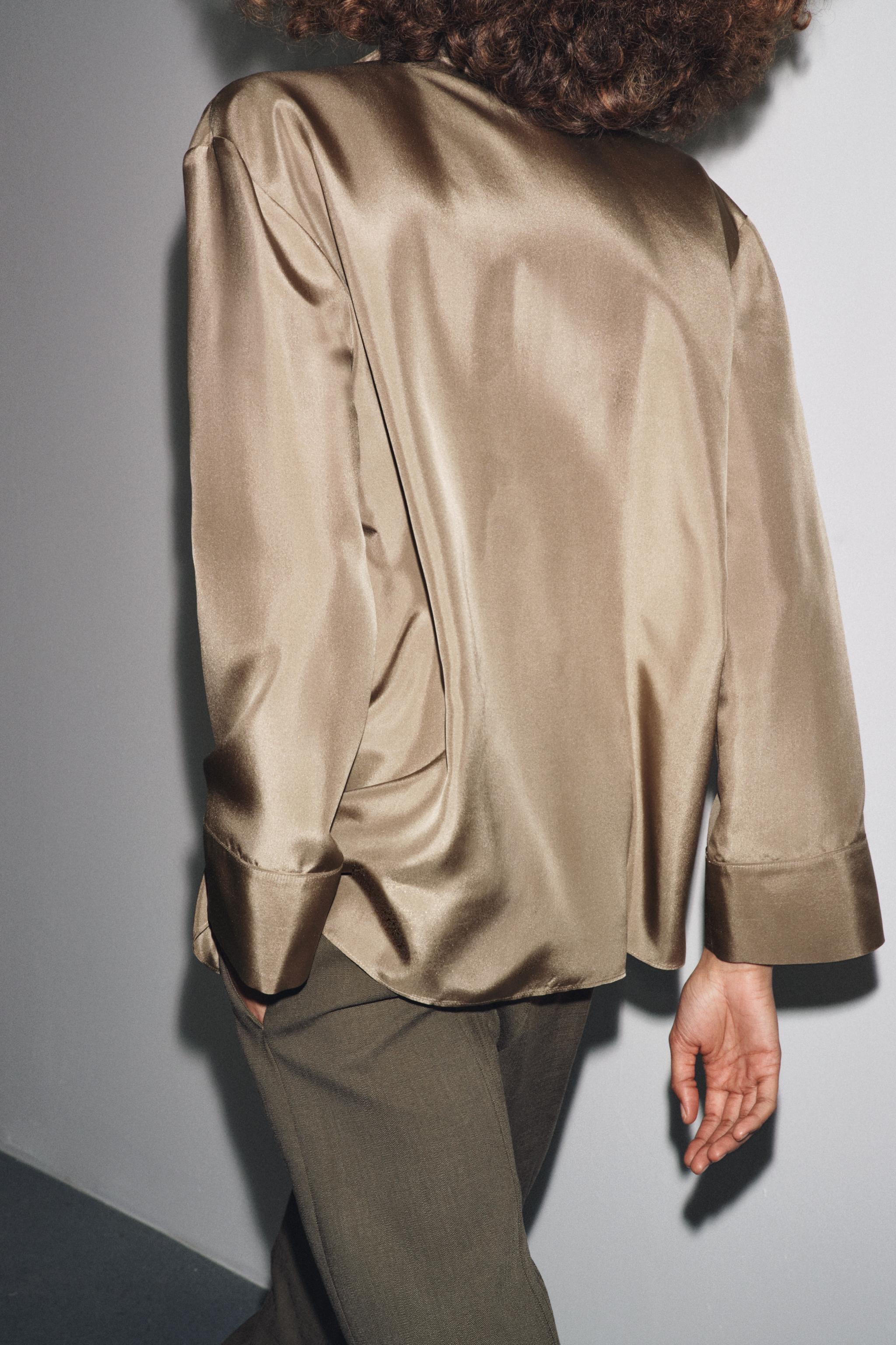 ZW COLLECTION SILK POCKET SHIRT