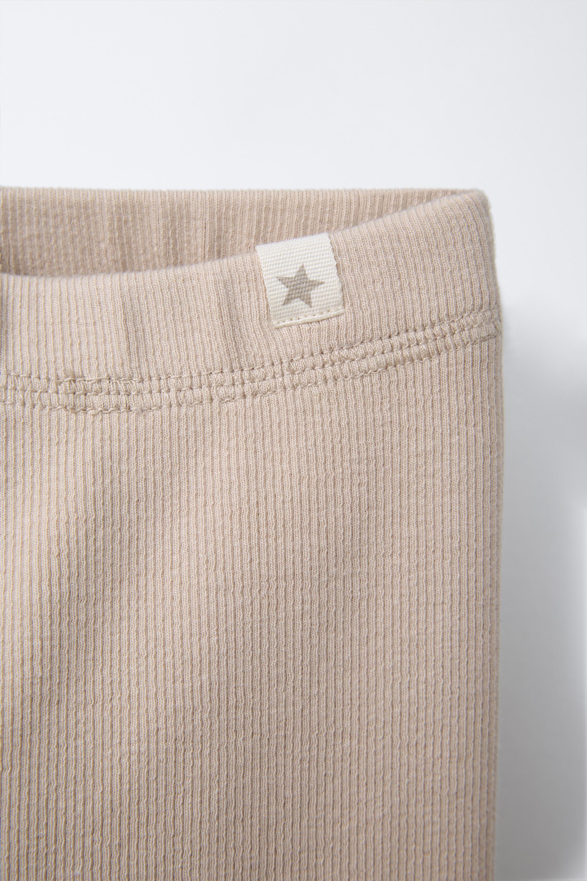 RIBBED LEGGINGS WITH LABEL