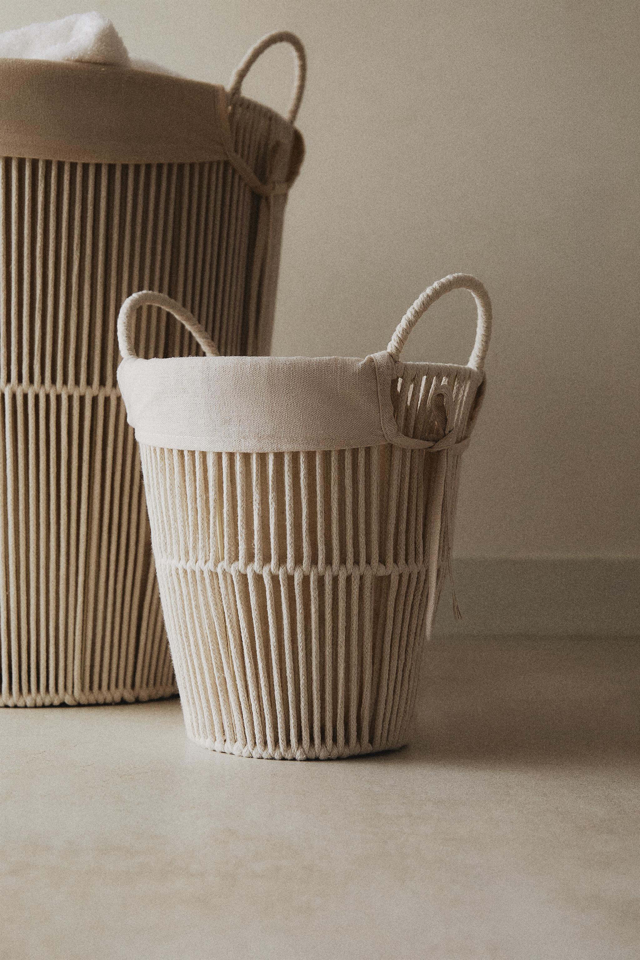 BATHROOM TRASH CAN WITH COTTON LINING