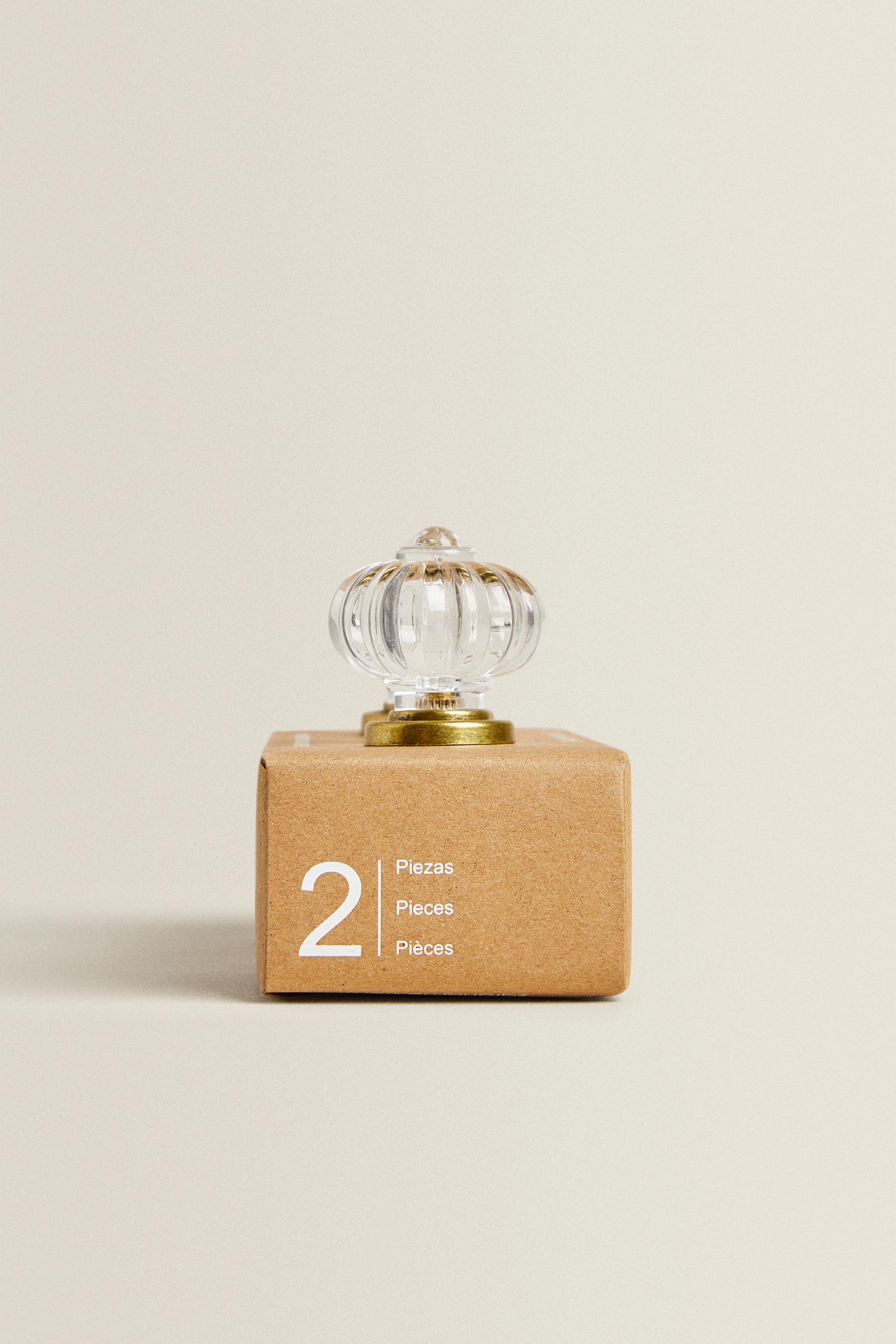 SET OF ACRYLIC FLOWER KNOBS (SET OF 2)