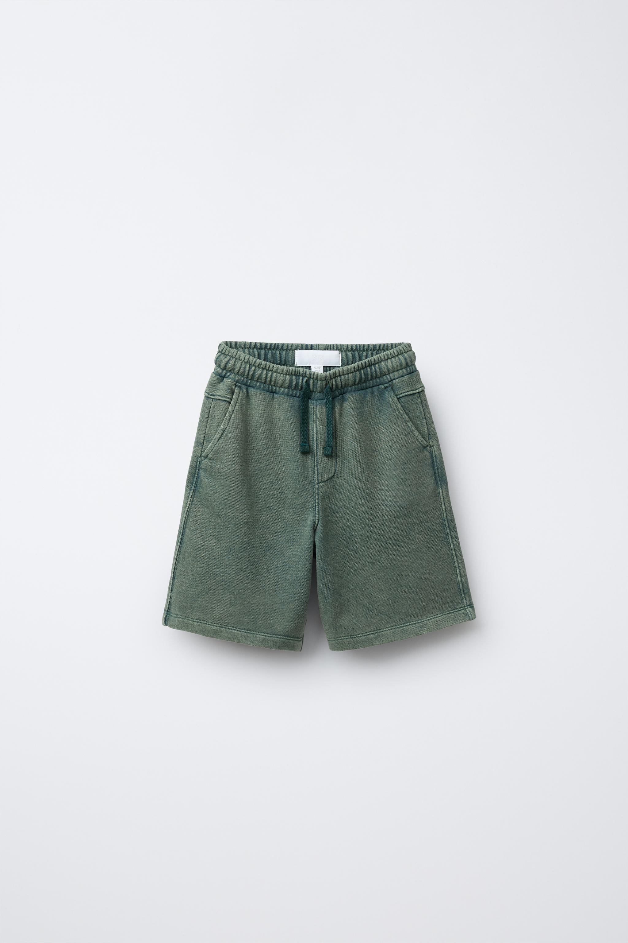 STRAIGHT WASHED EFFECT SHORTS