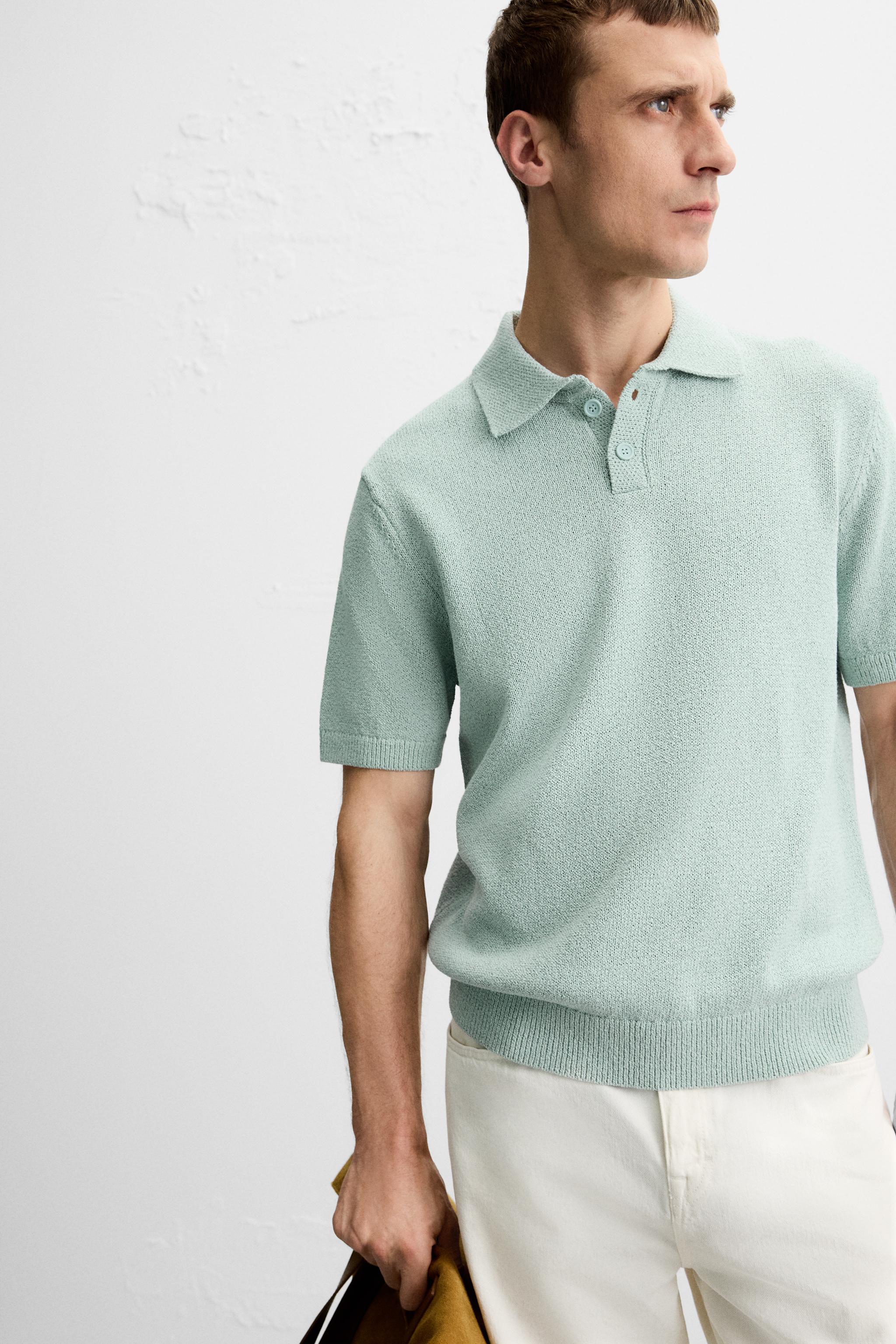 TEXTURED KNIT POLO SHIRT