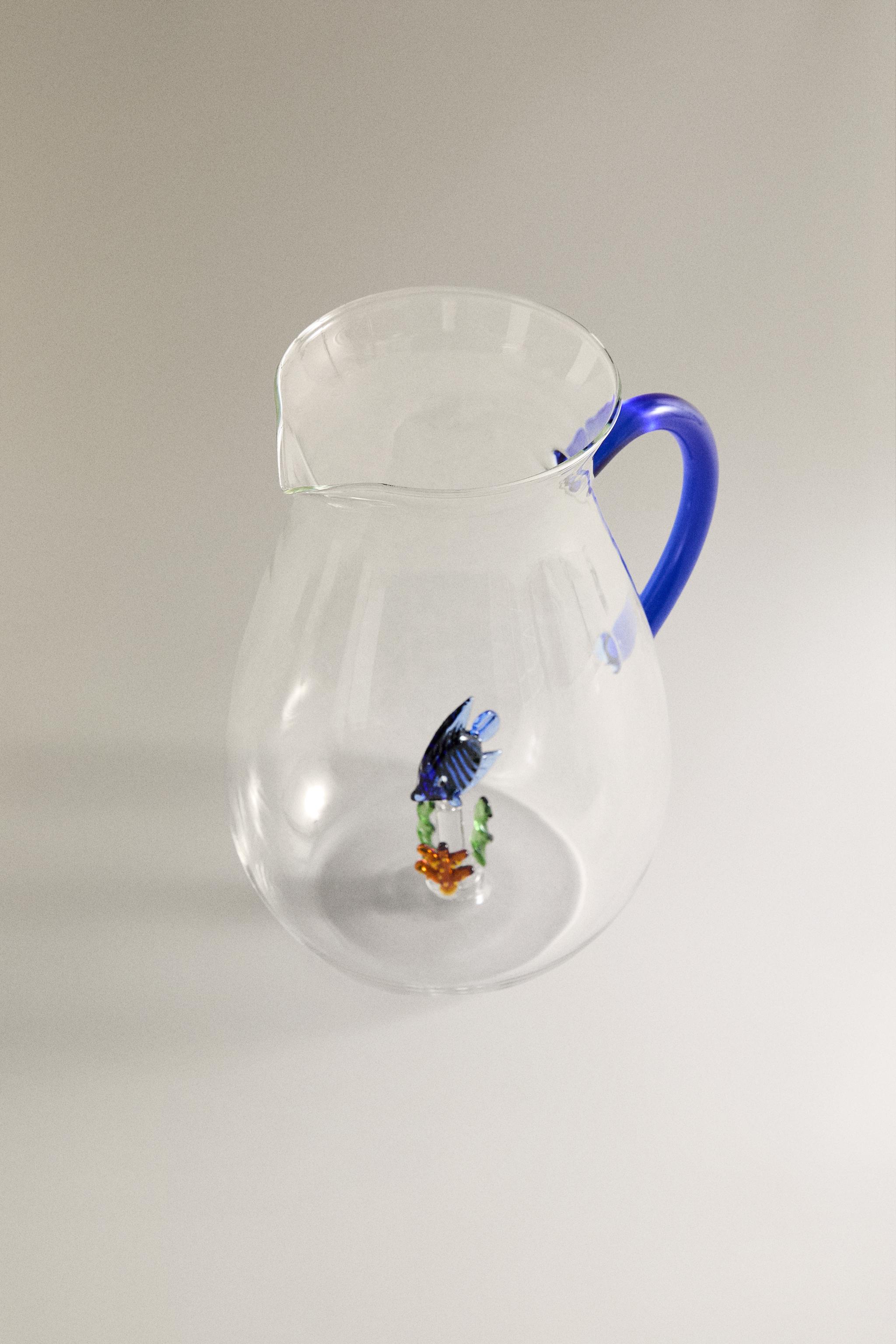 BOROSILICATE GLASS FISH PITCHER