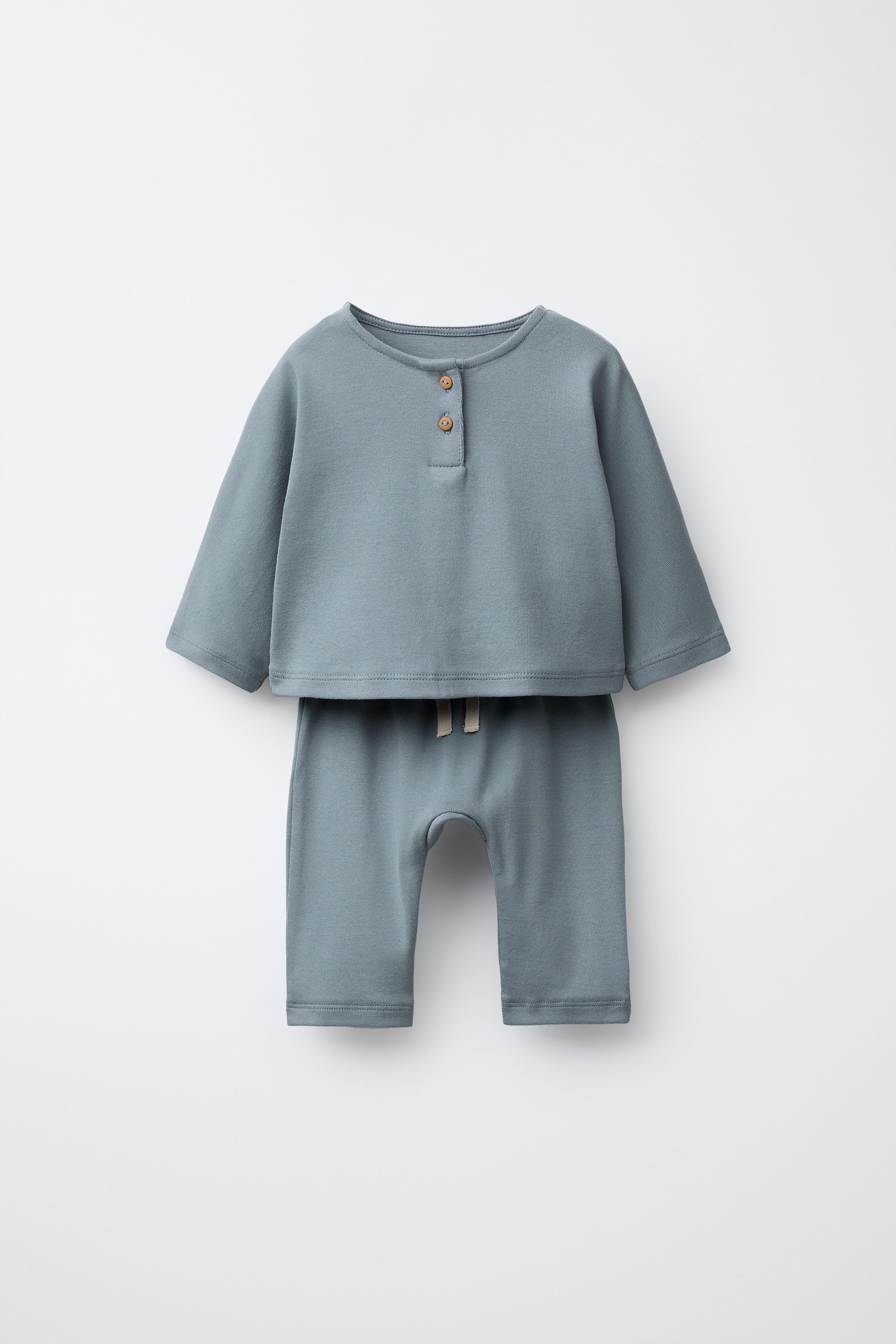 PLAIN T-SHIRT AND PANTS SET