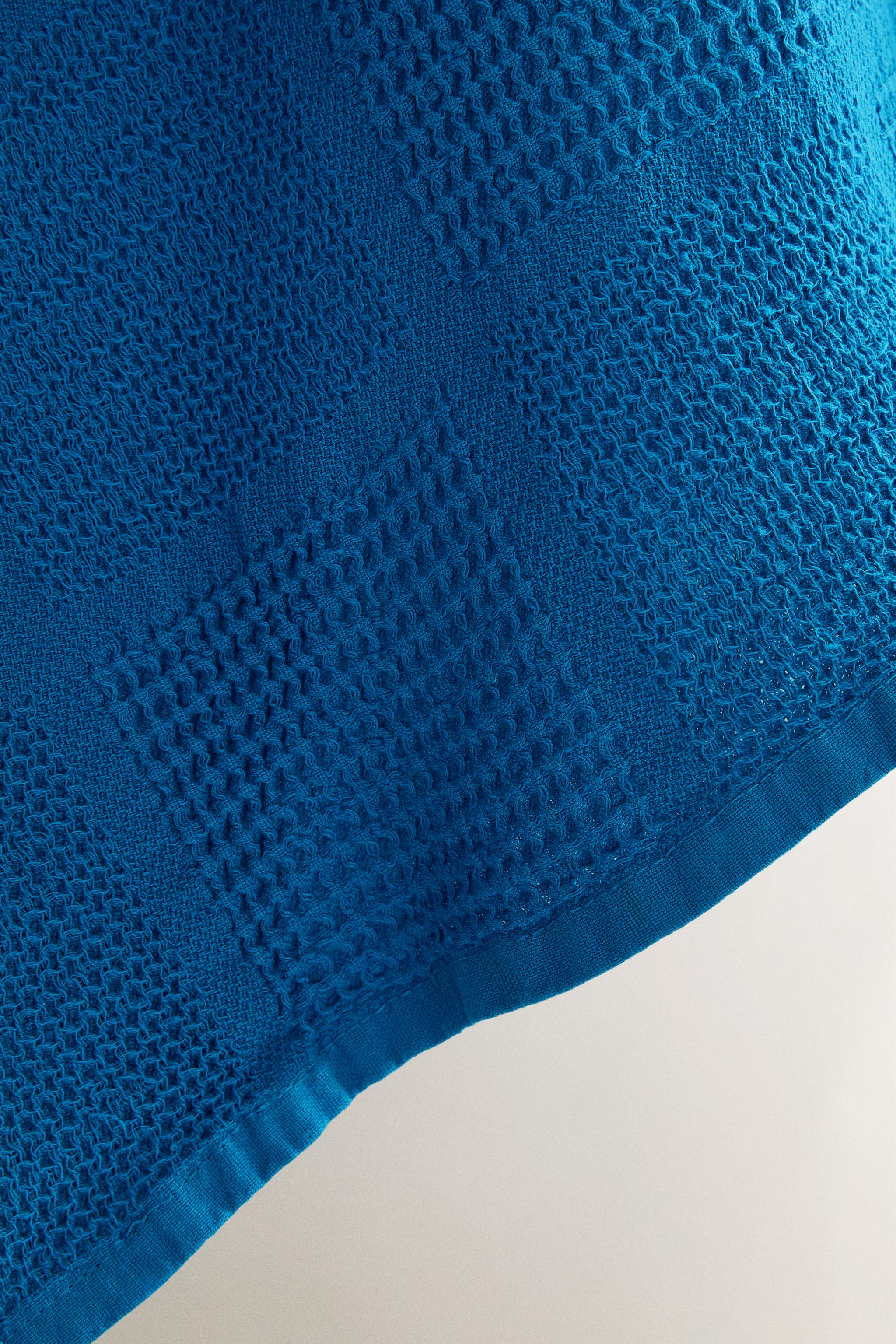 WAFFLE-KNIT COTTON KITCHEN TOWEL