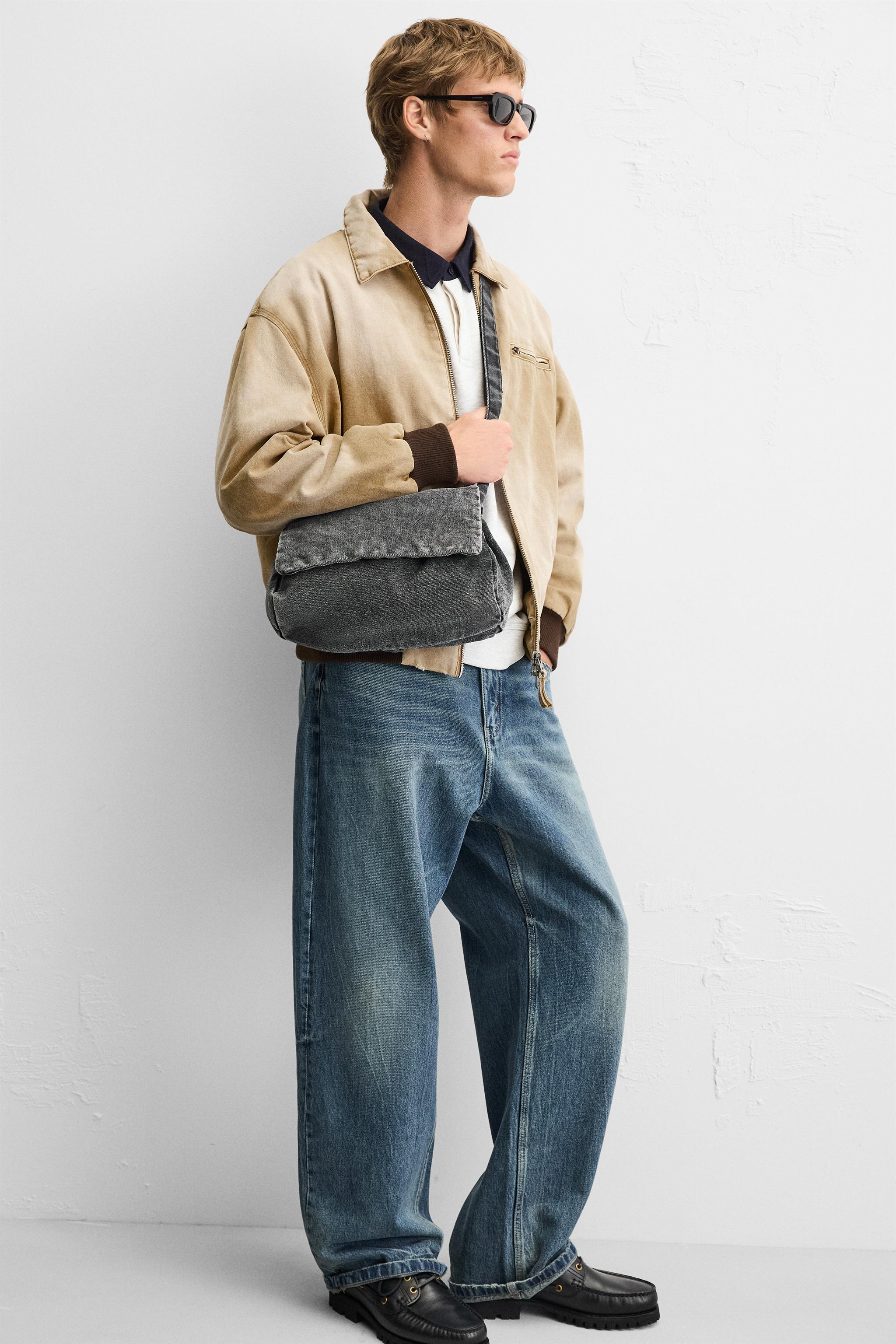 WASHED DENIM CROSSBODY BAG