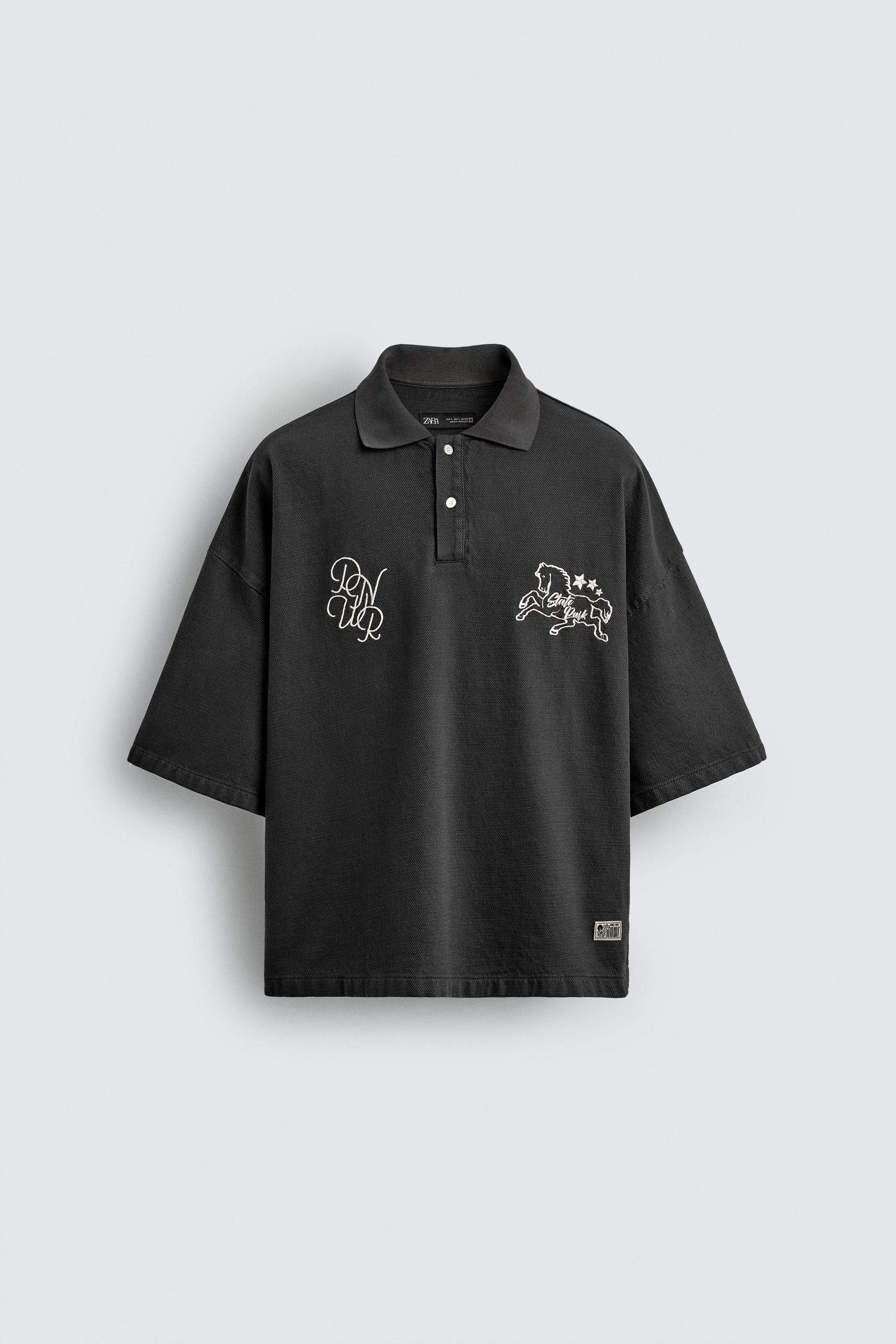 EMBROIDERED BOXY FIT POLO