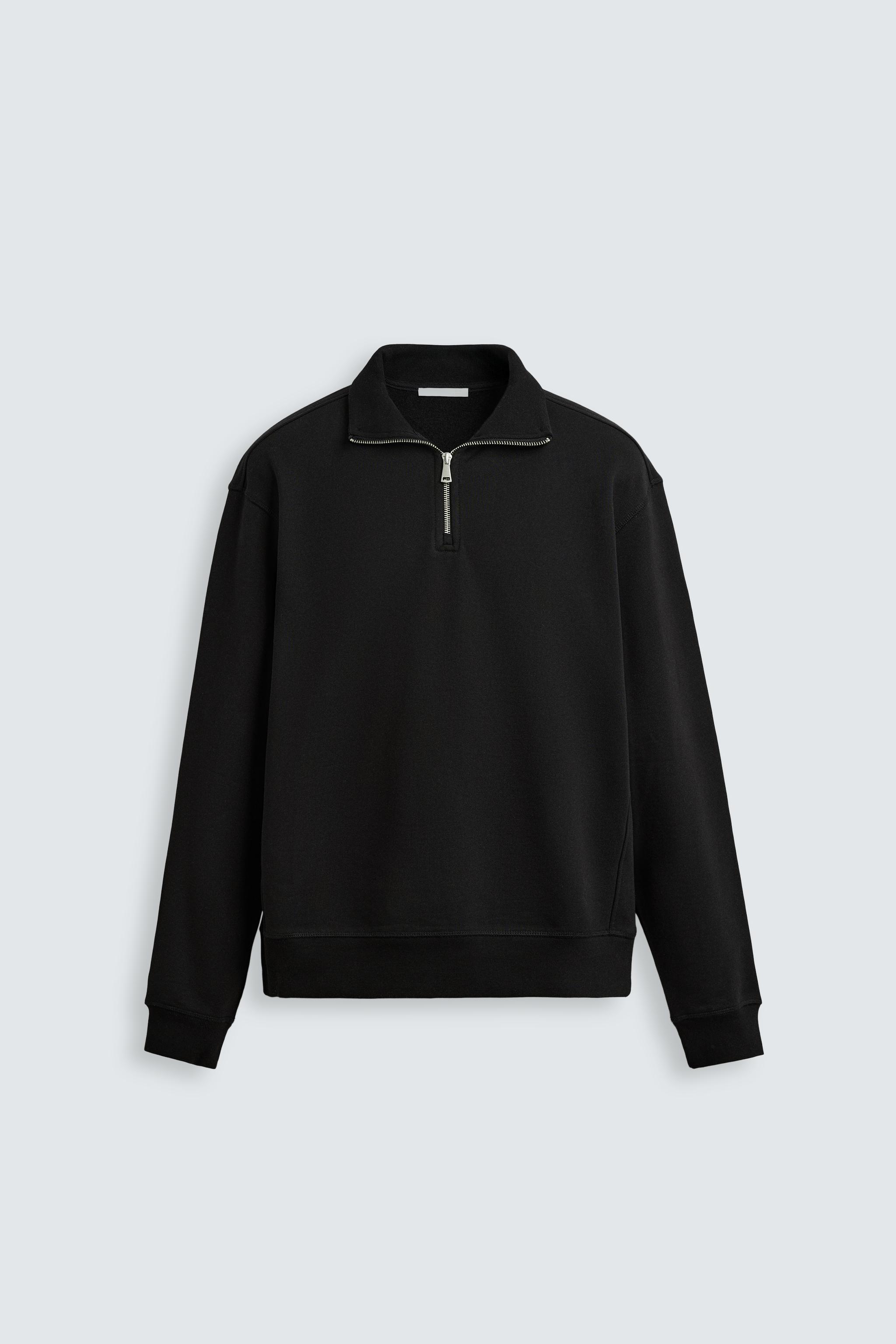 BASIC QUARTER-ZIP SWEATSHIRT