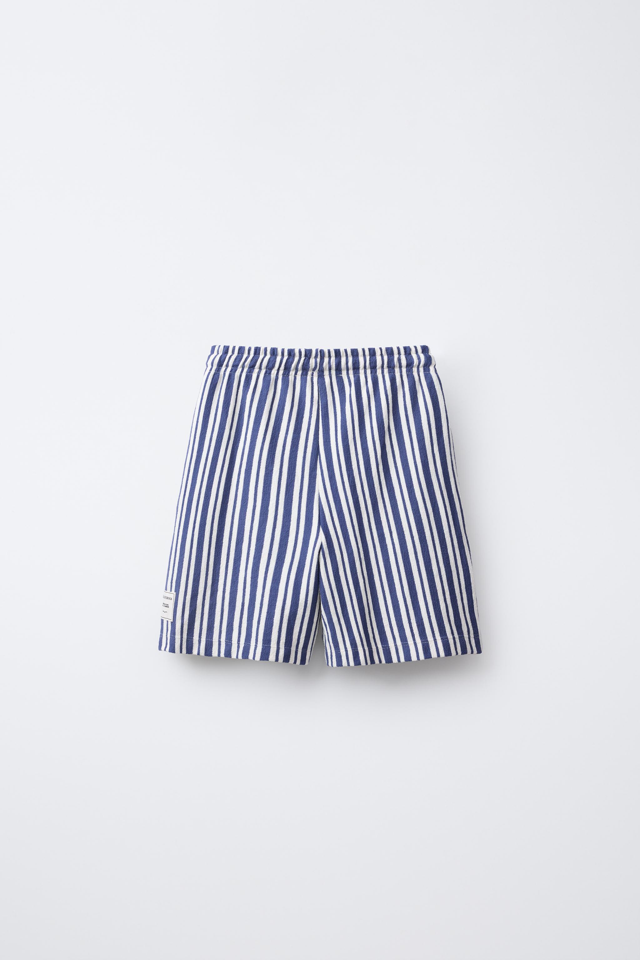 STRAIGHT STRIPED LABEL SHORTS