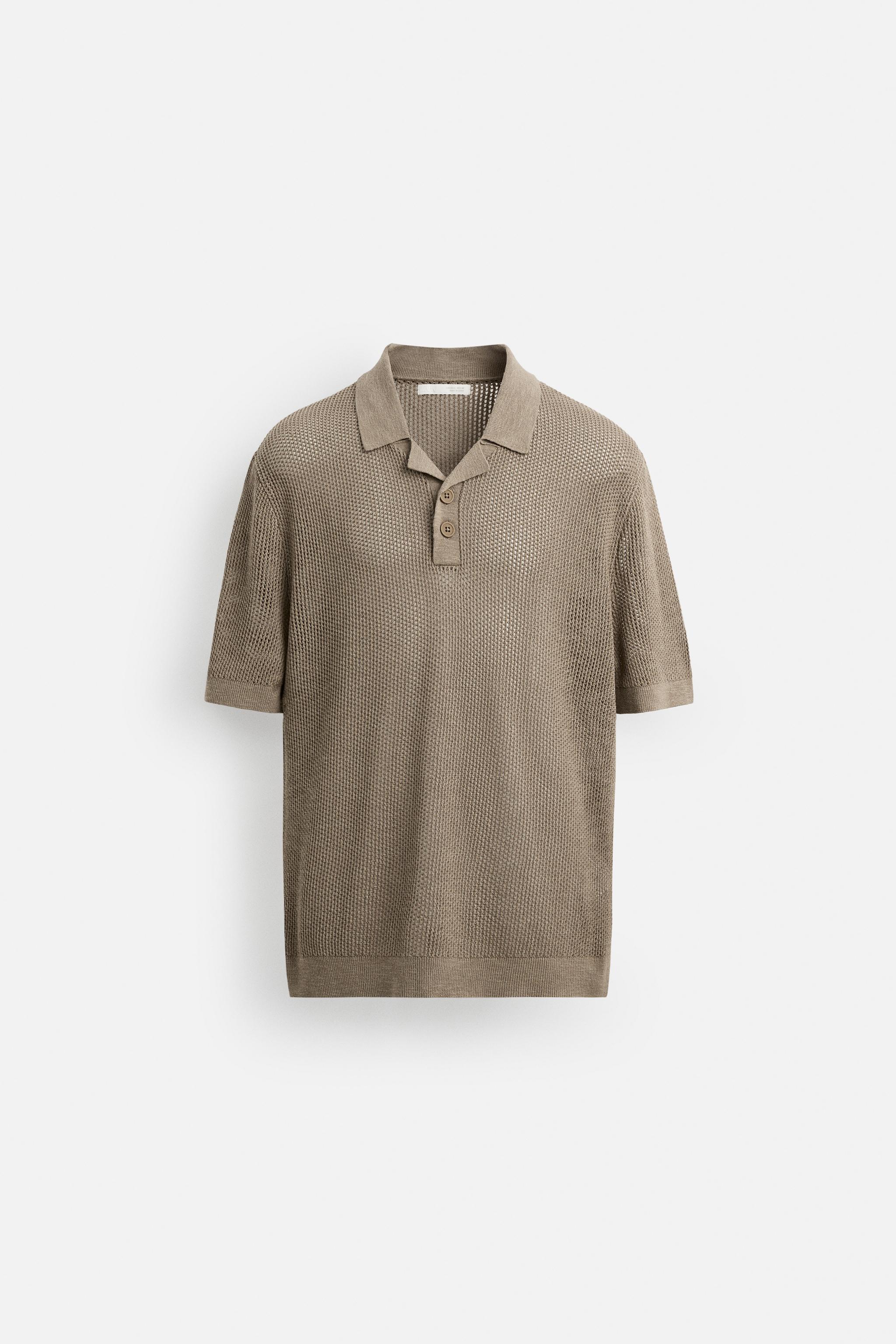 TEXTURED KNIT POLO SHIRT