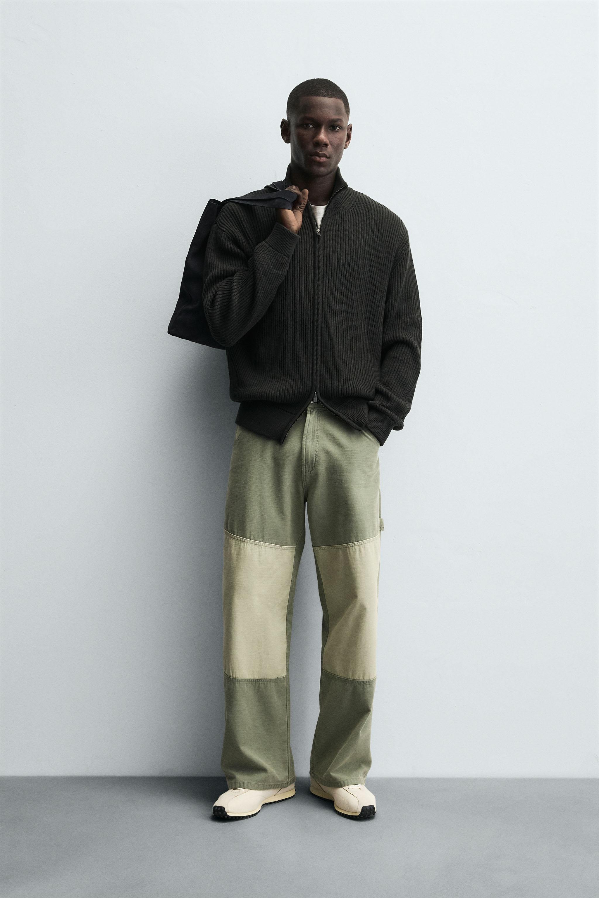 PURL KNIT ZIP-UP CARDIGAN