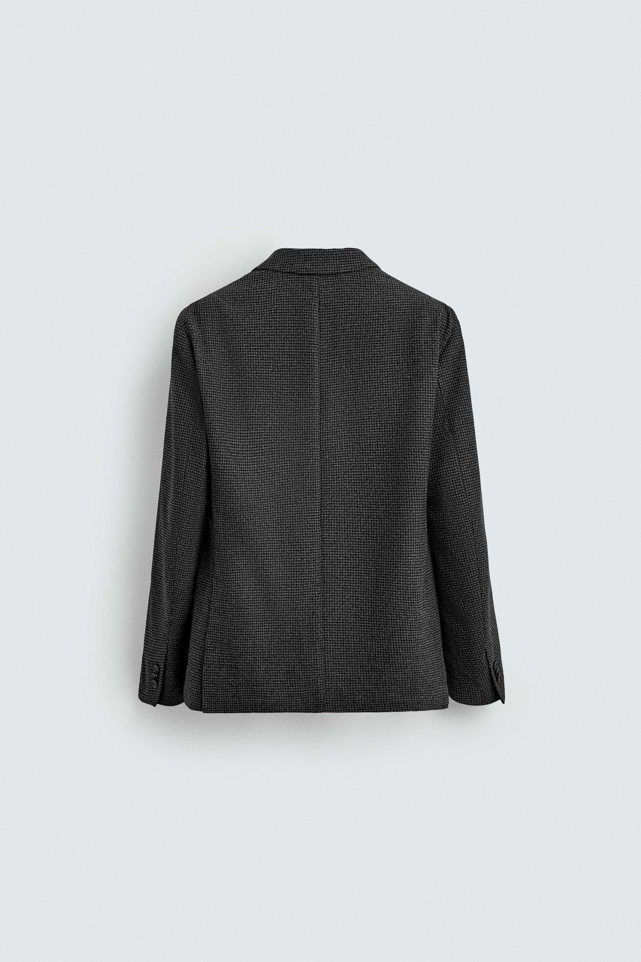 HOUNDSTOOTH TEXTURED BLAZER