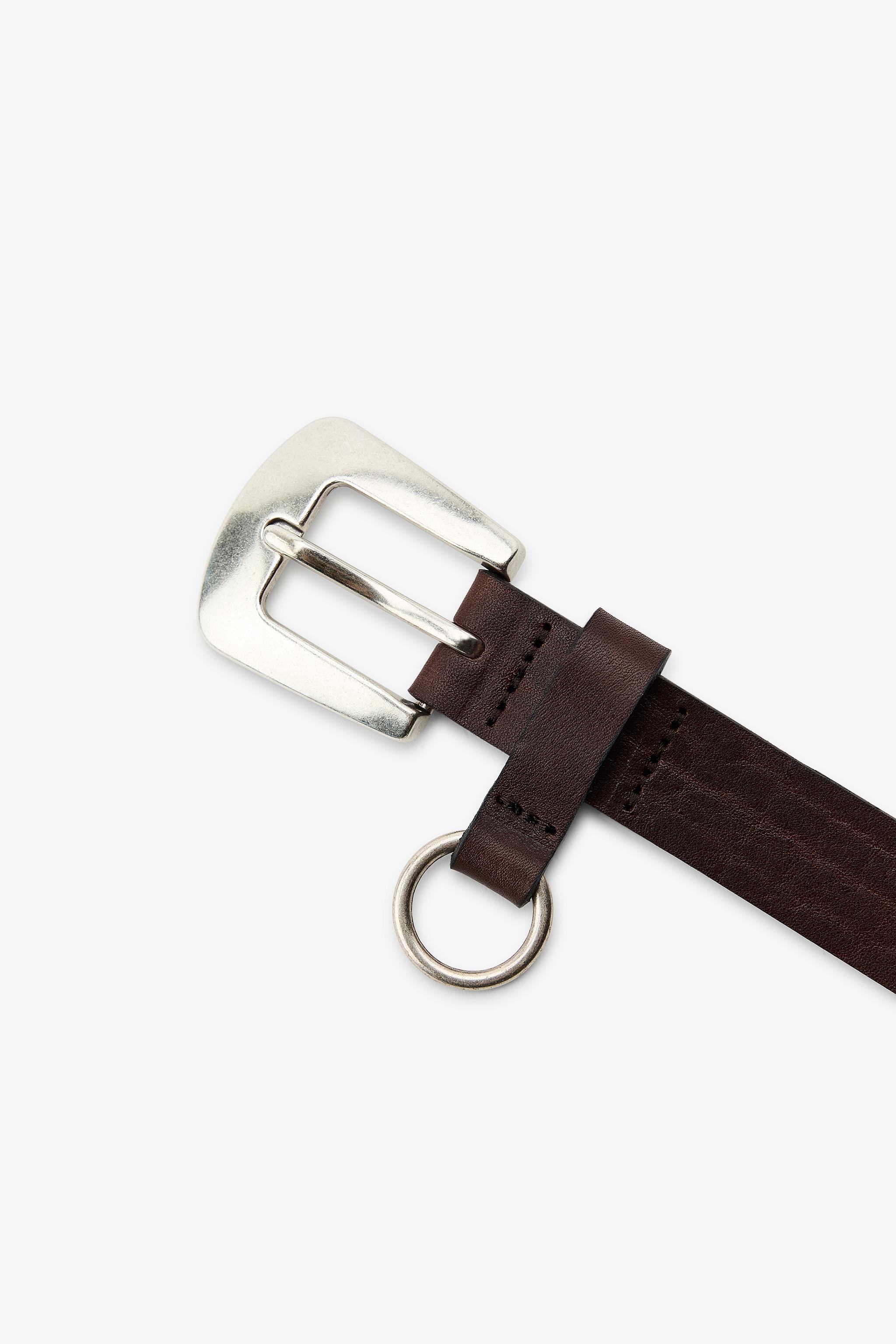 LEATHER BELT WITH RING