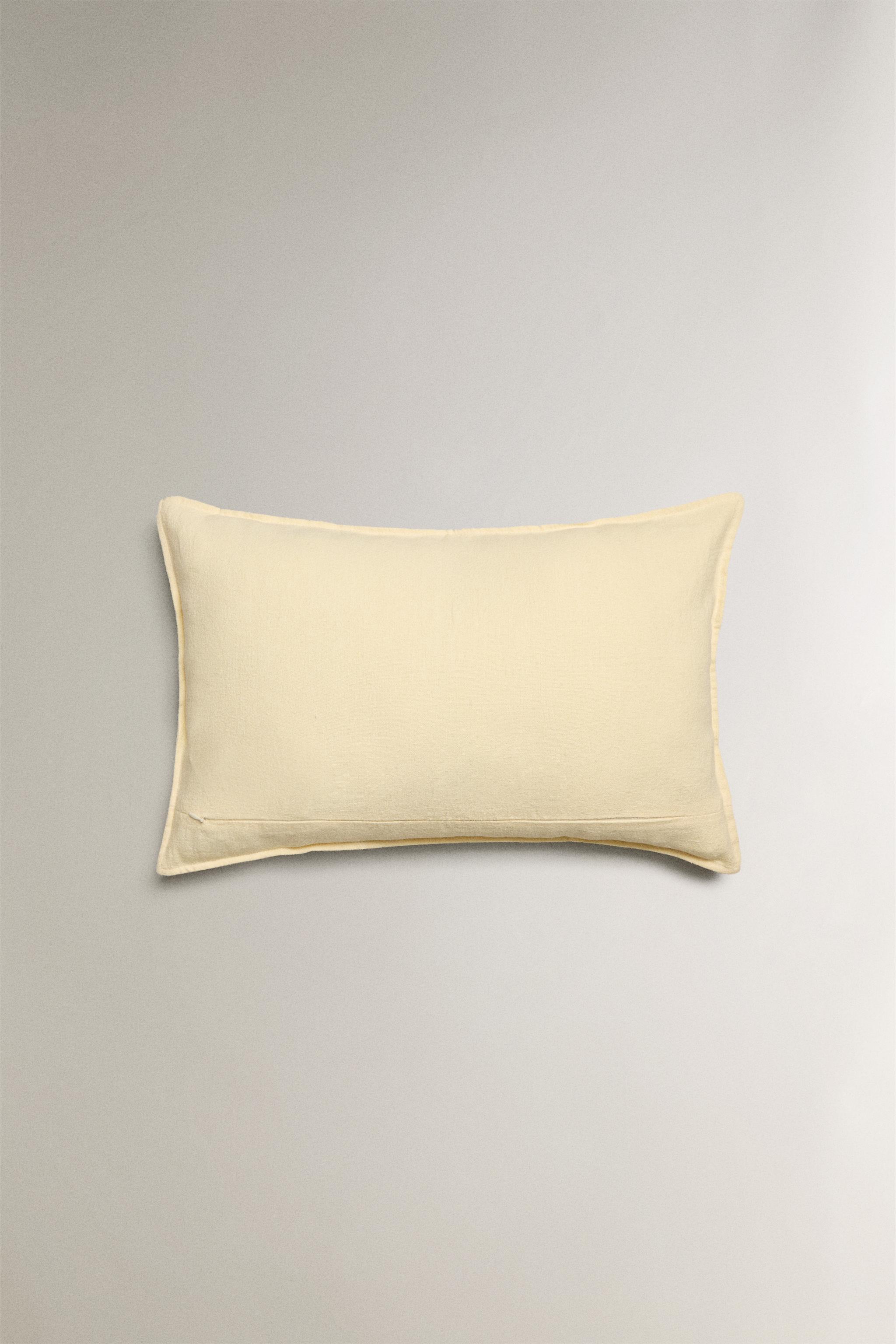 BACKSTITCHED THROW PILLOW COVER