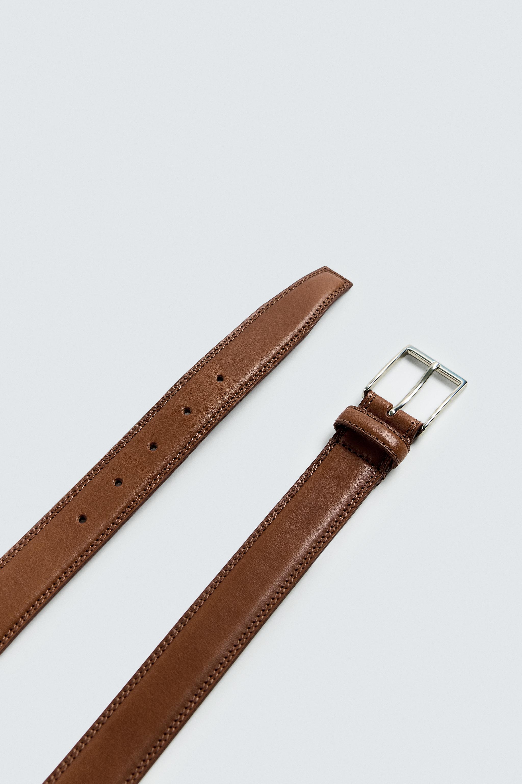 STITCHED LEATHER BELT