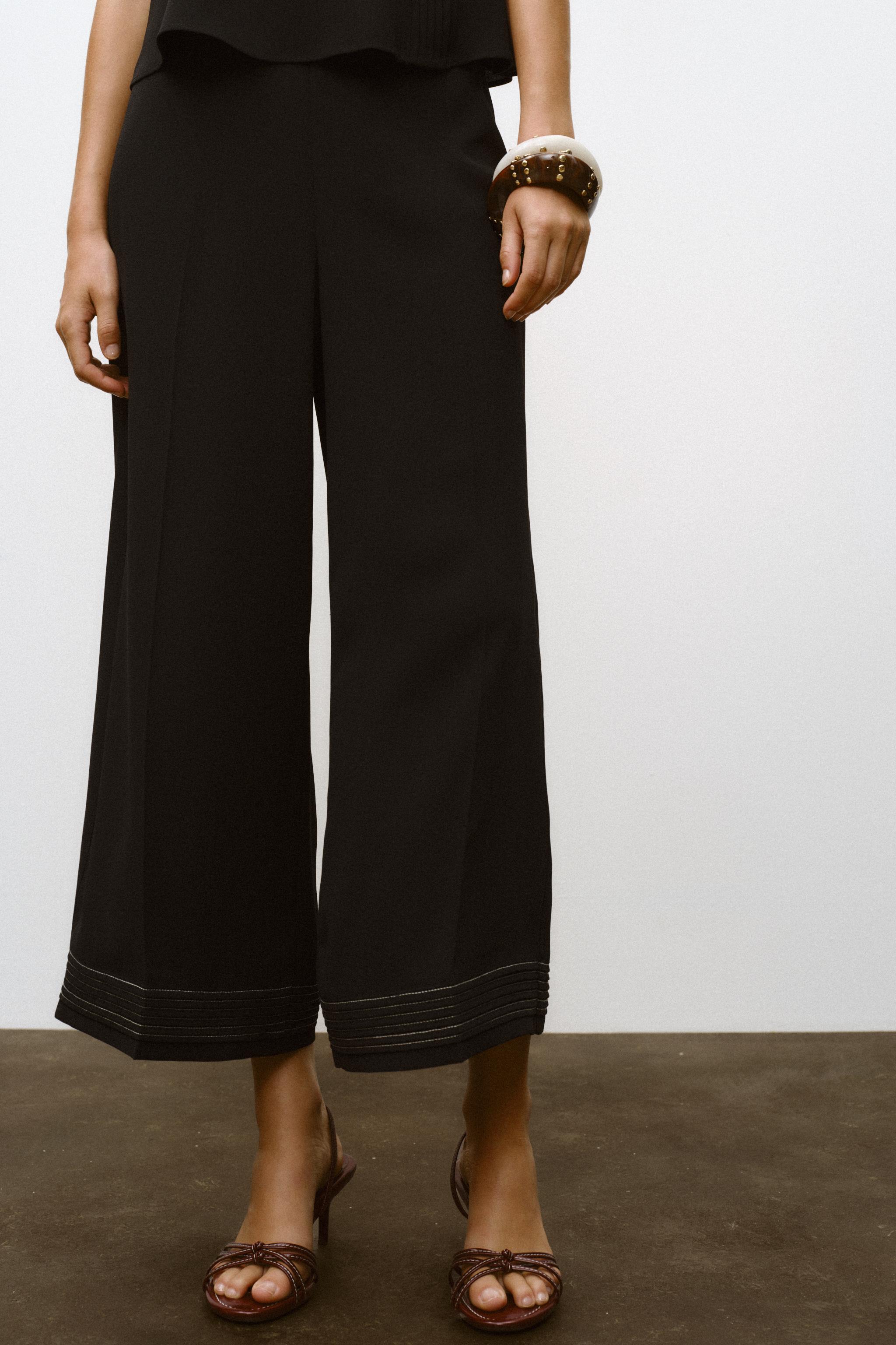 PLEATED HEM CULOTTES