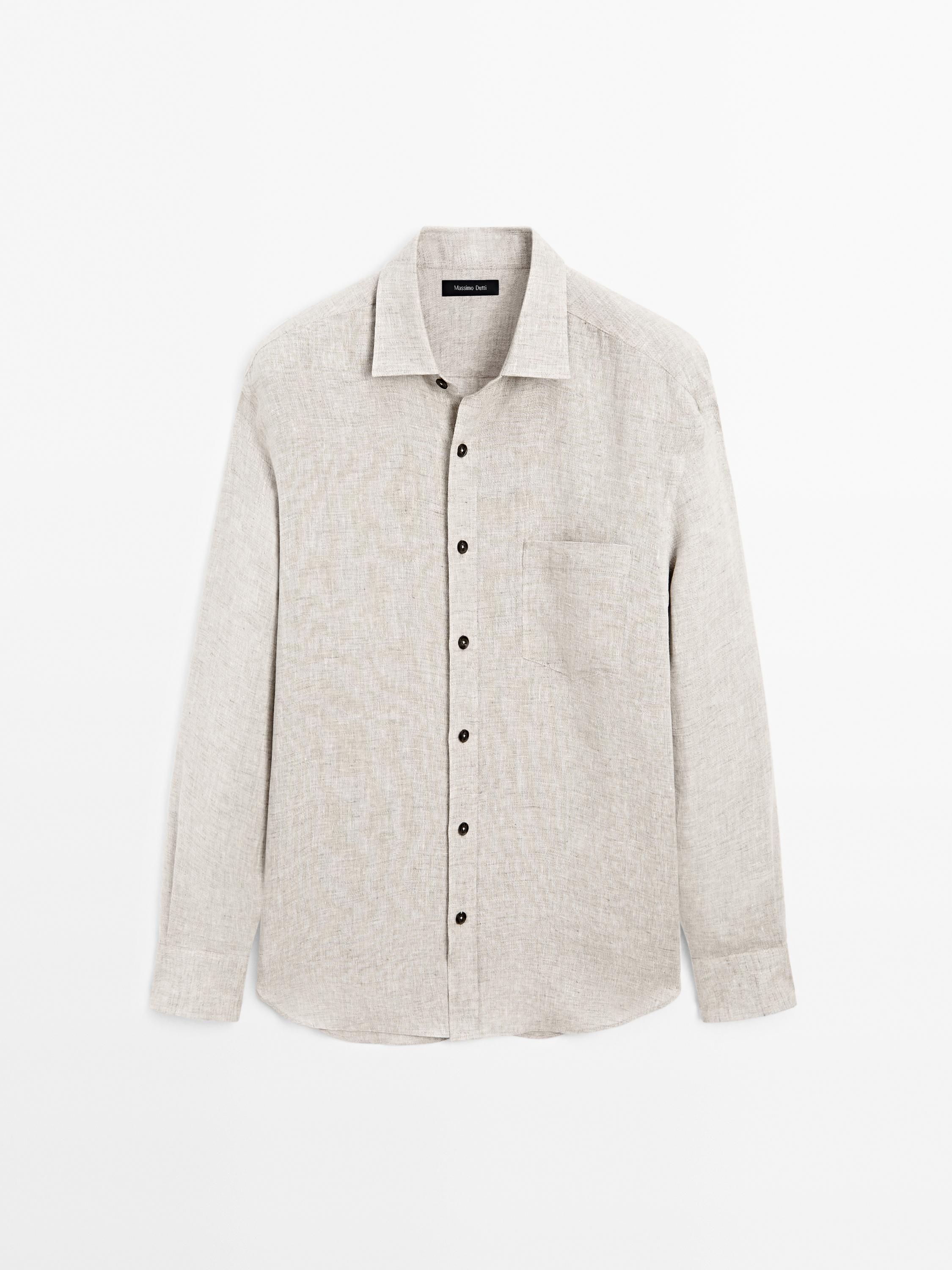 100% linen regular fit shirt