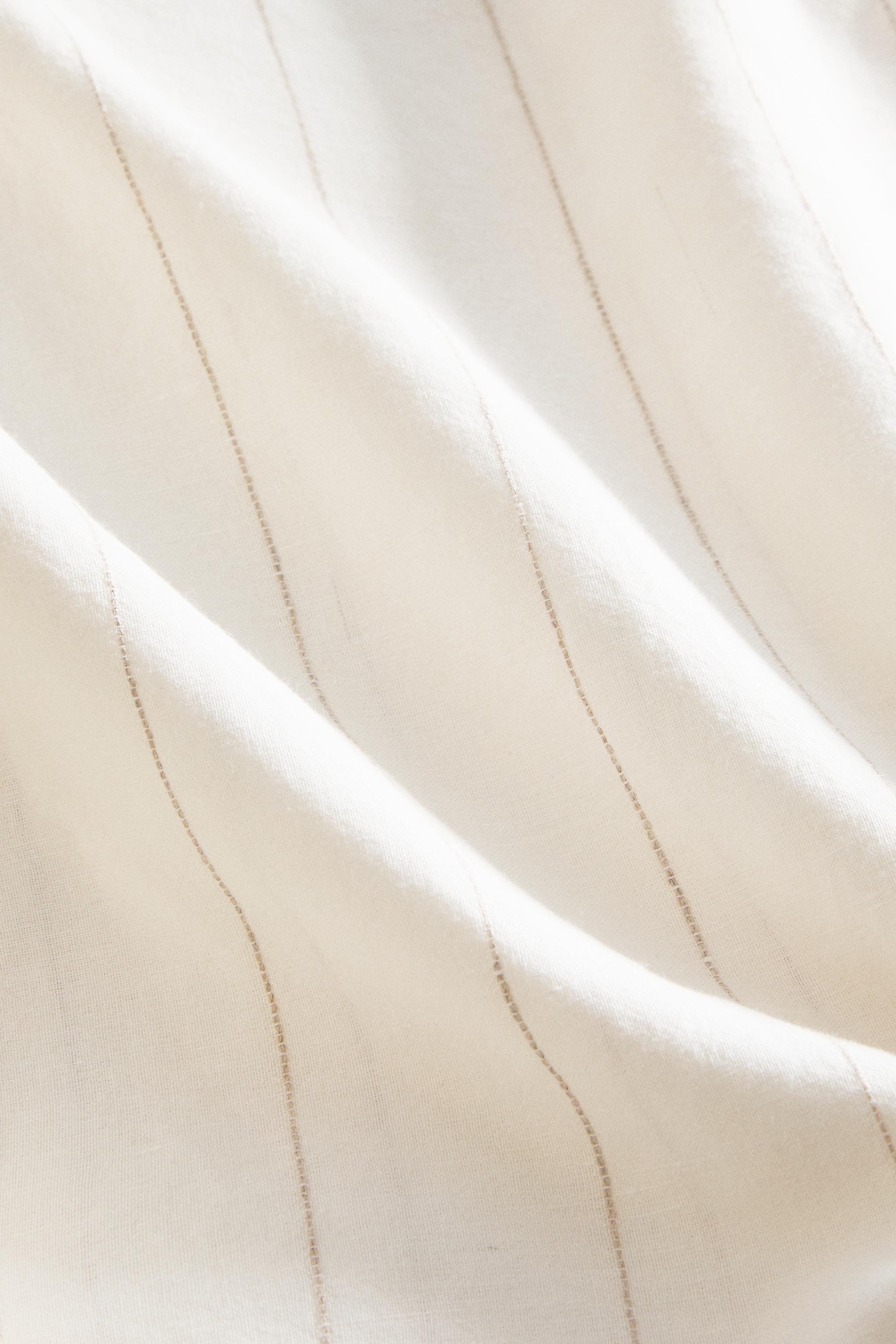 STRIPED COTTON LINEN DUVET COVER