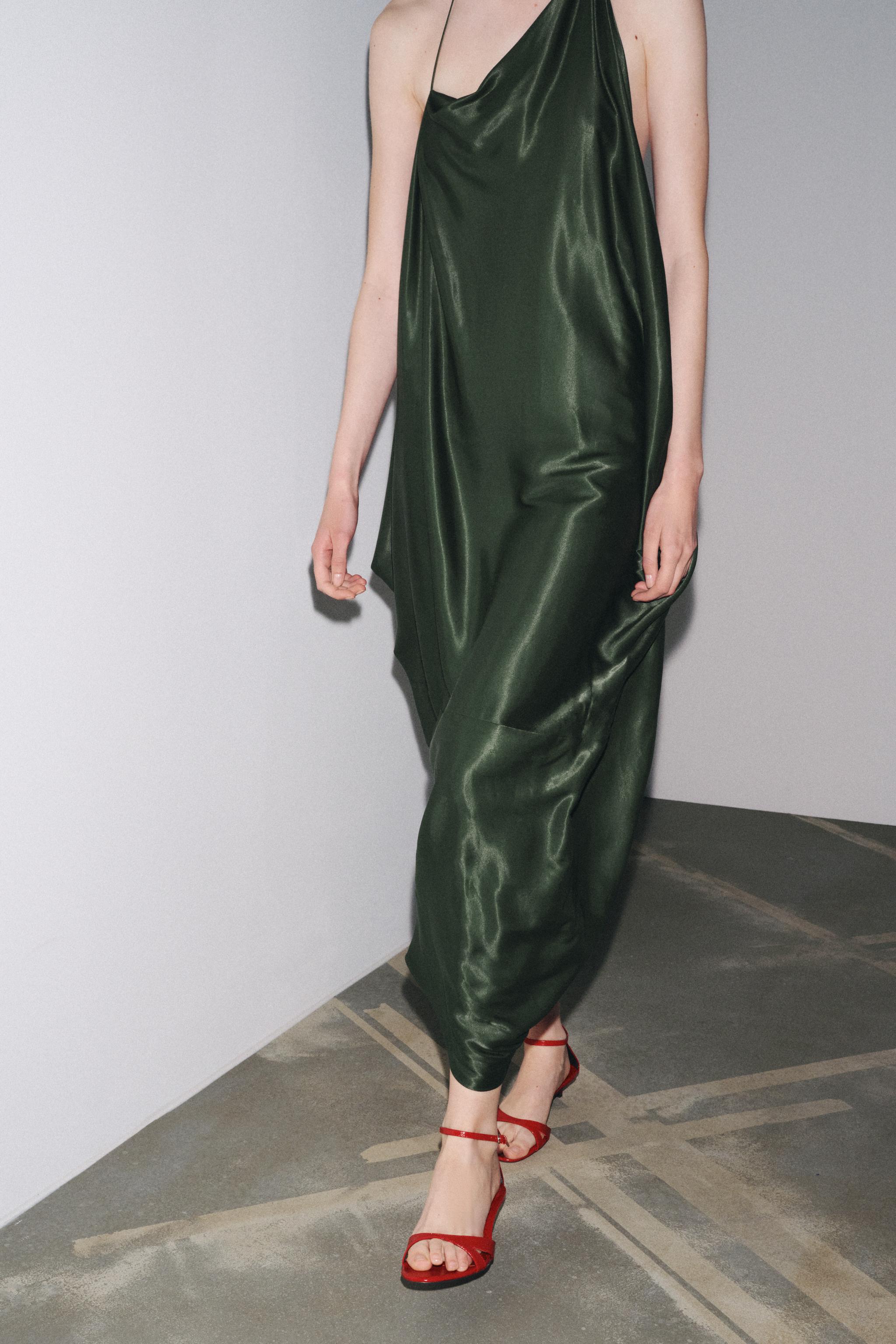 ZW COLLECTION ASYMMETRIC SATIN DRESS