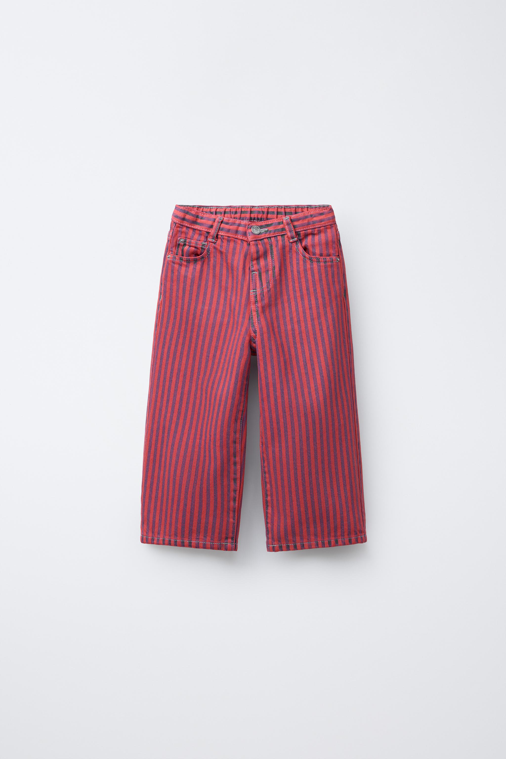 STRIPED STRAIGHT TWILL CULOTTES