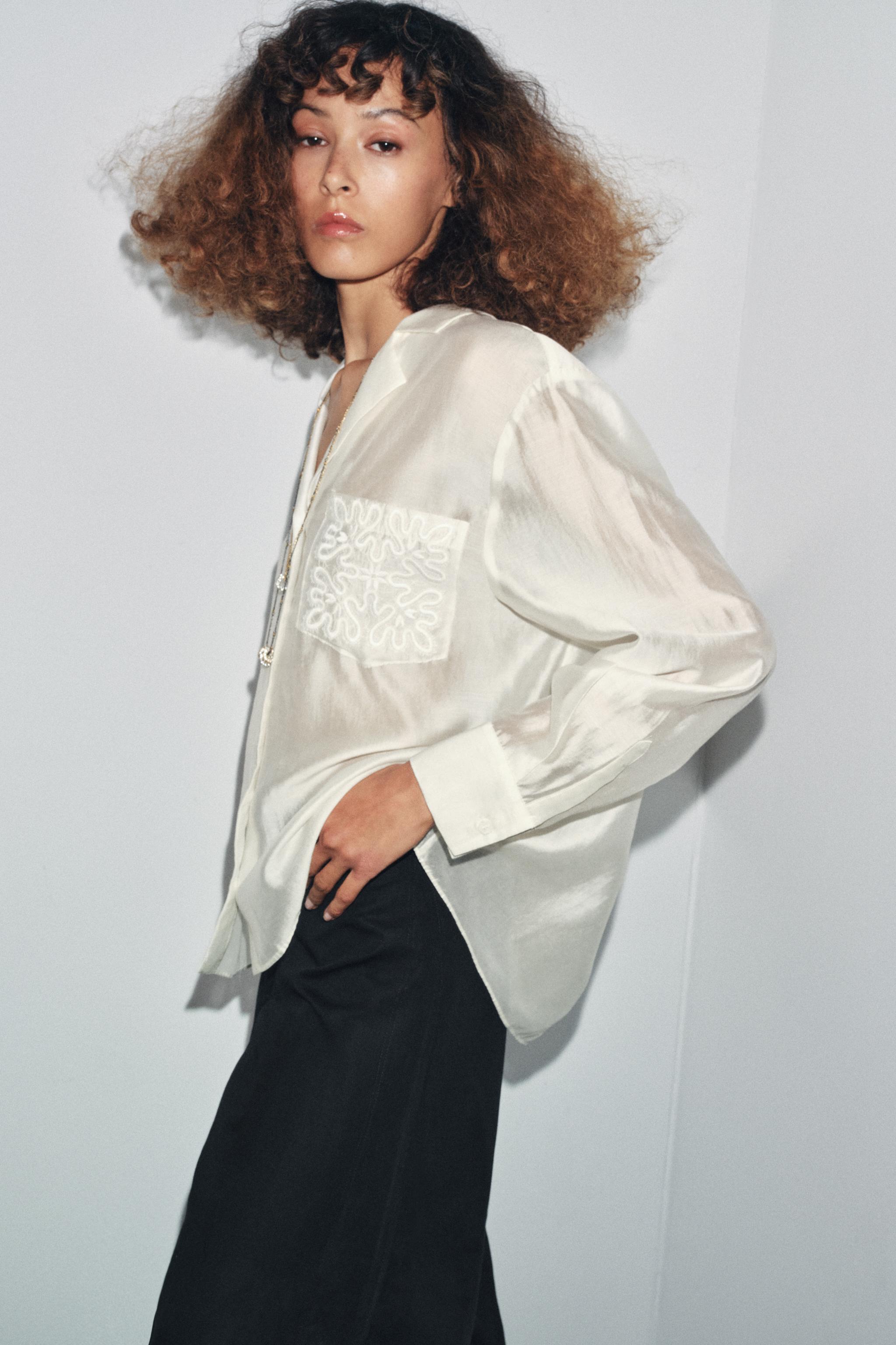 ZW COLLECTION EMBROIDERED POCKET SHIRT